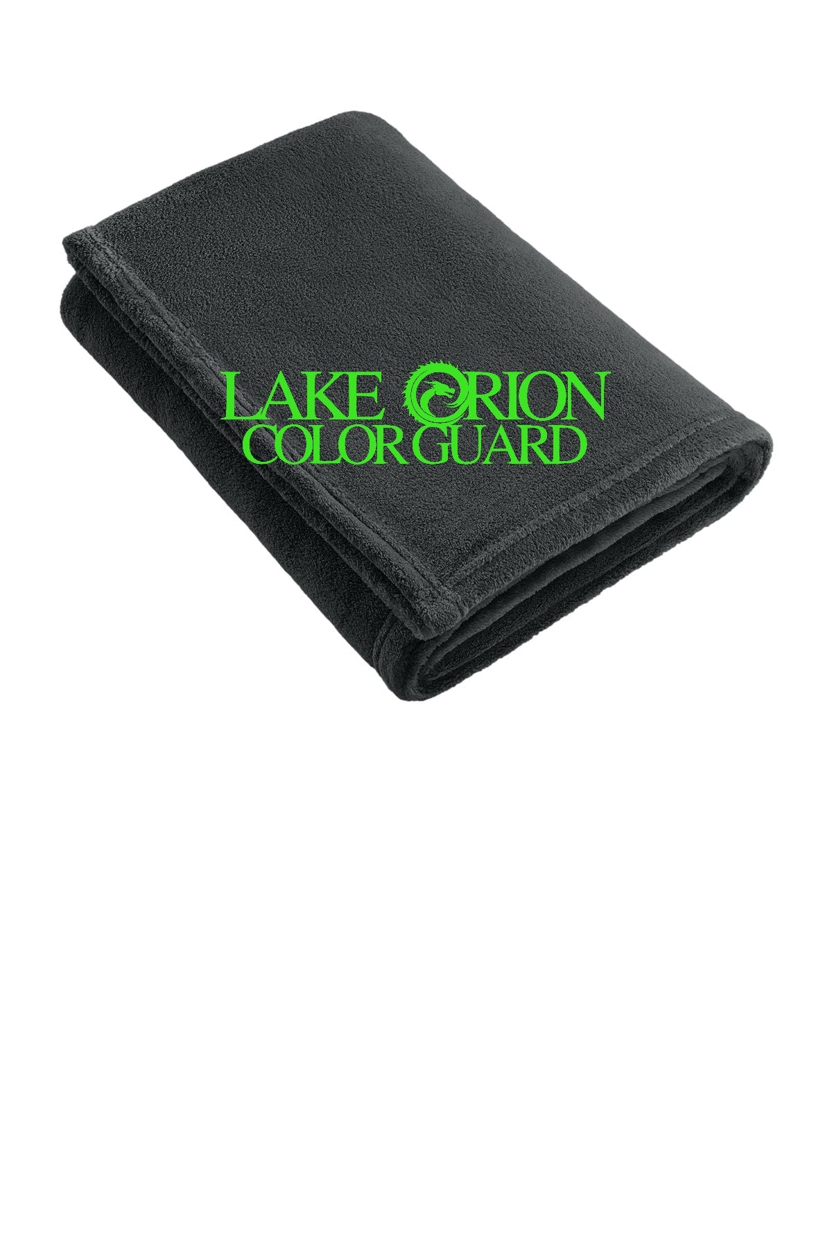 Lake Orion Color Guard Charcoal with neon green logo