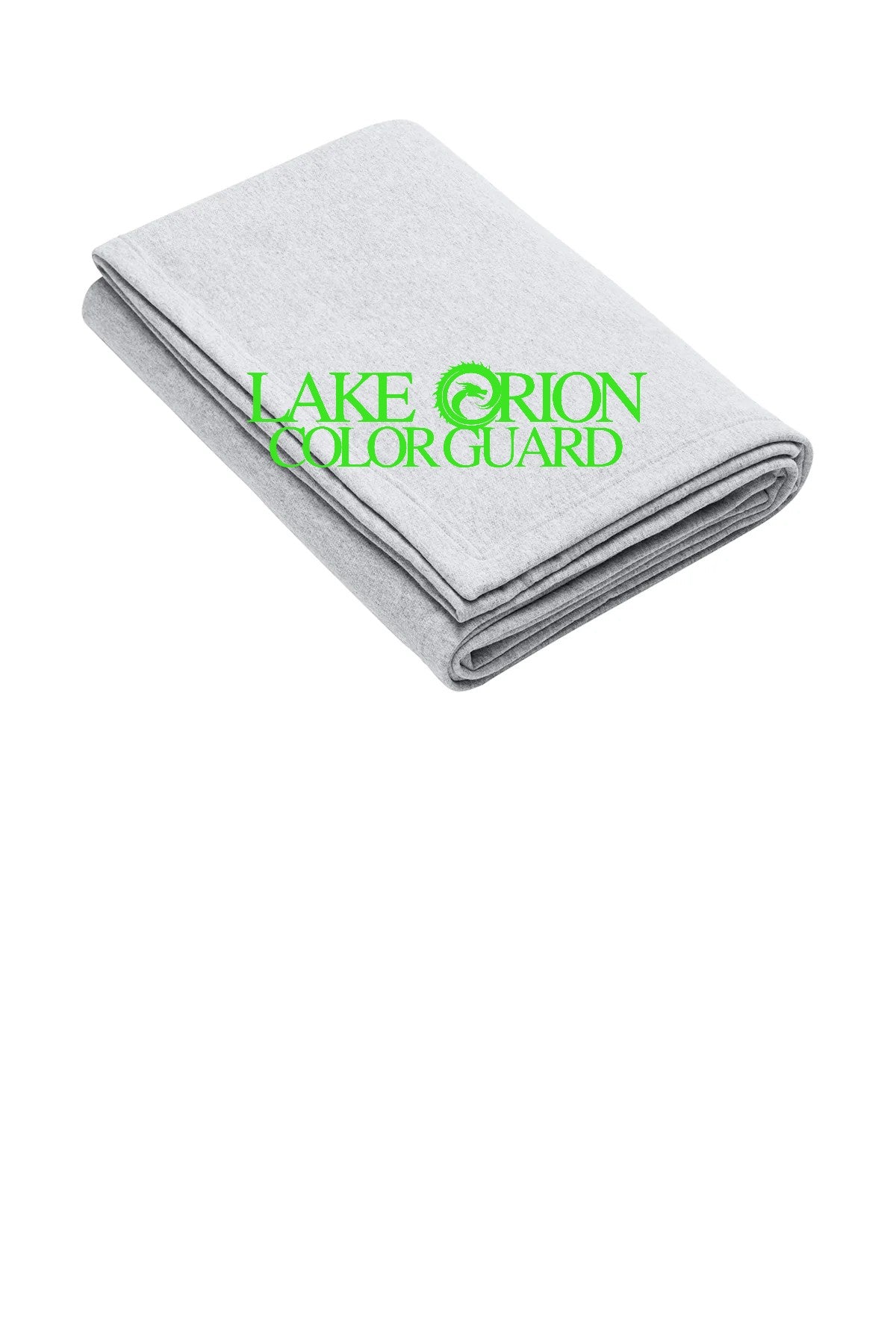 Lake Orion Color Guard Ash with neon green logo