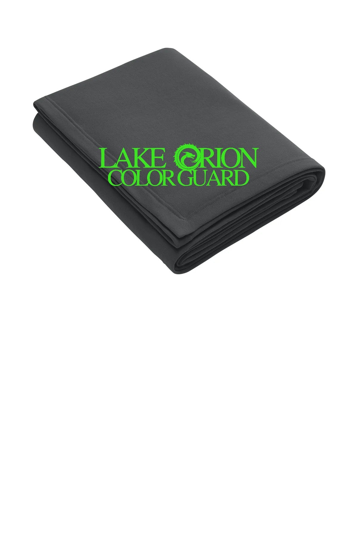 Lake Orion Color Guard Charcoal with neon green logo