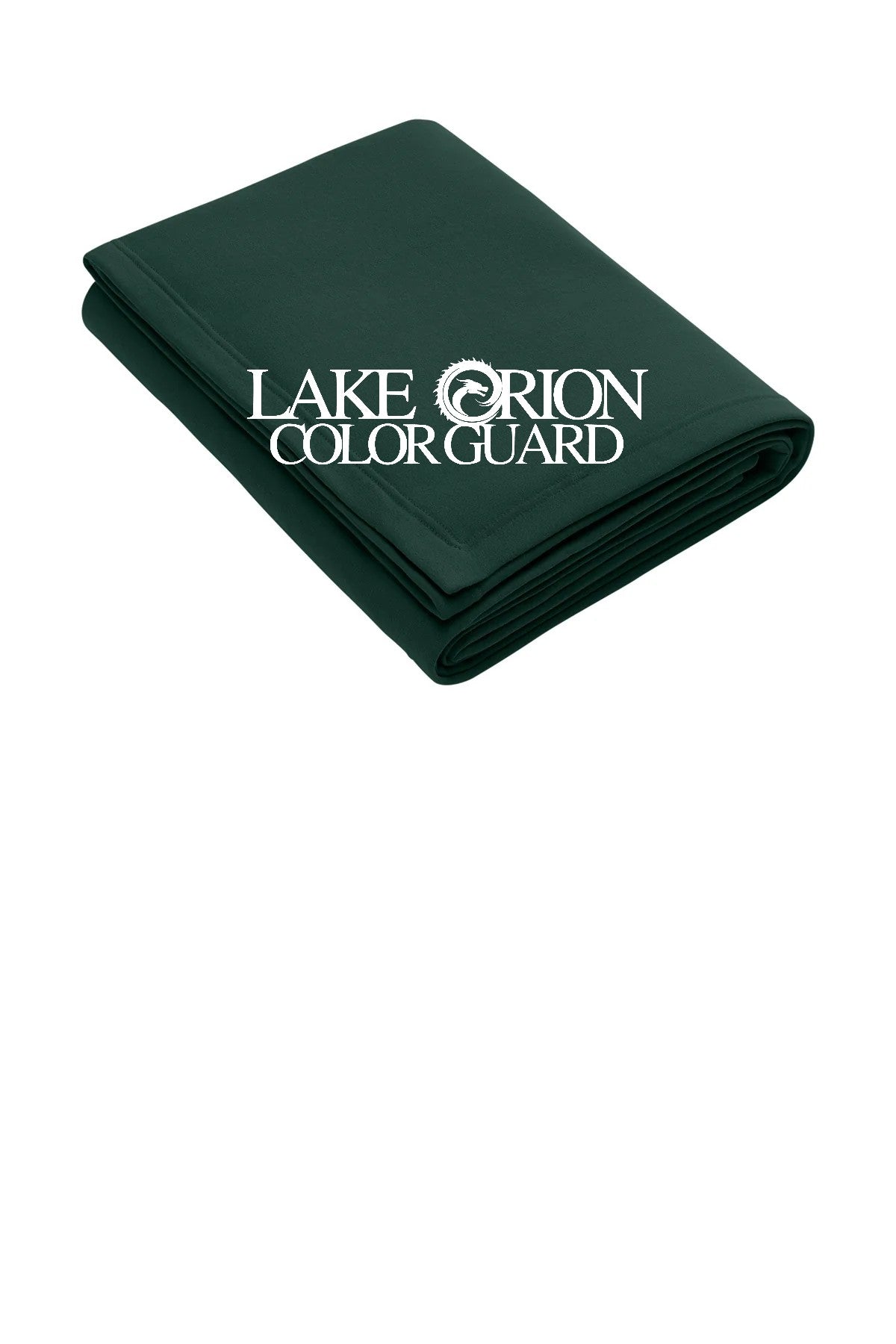 Lake Orion Color Guard Forest Green with white logo