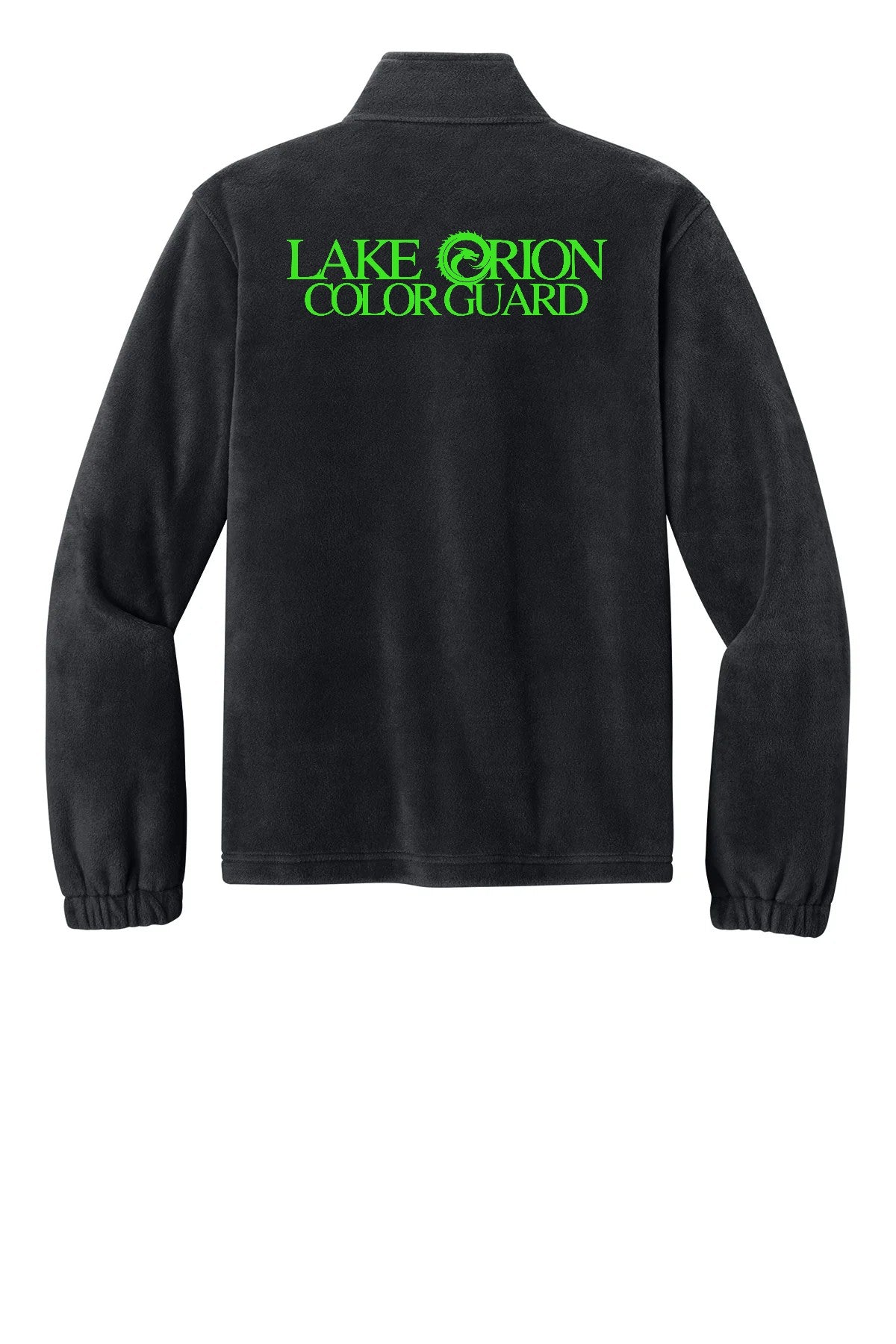 Lake Orion Color Guard Black with neon green logo