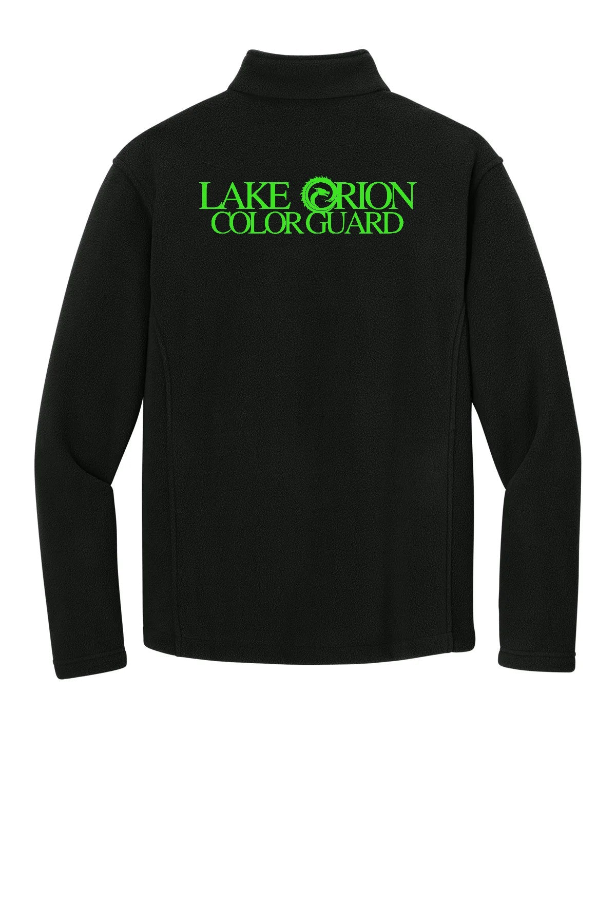 Lake Orion Color Guard Black with neon green logo