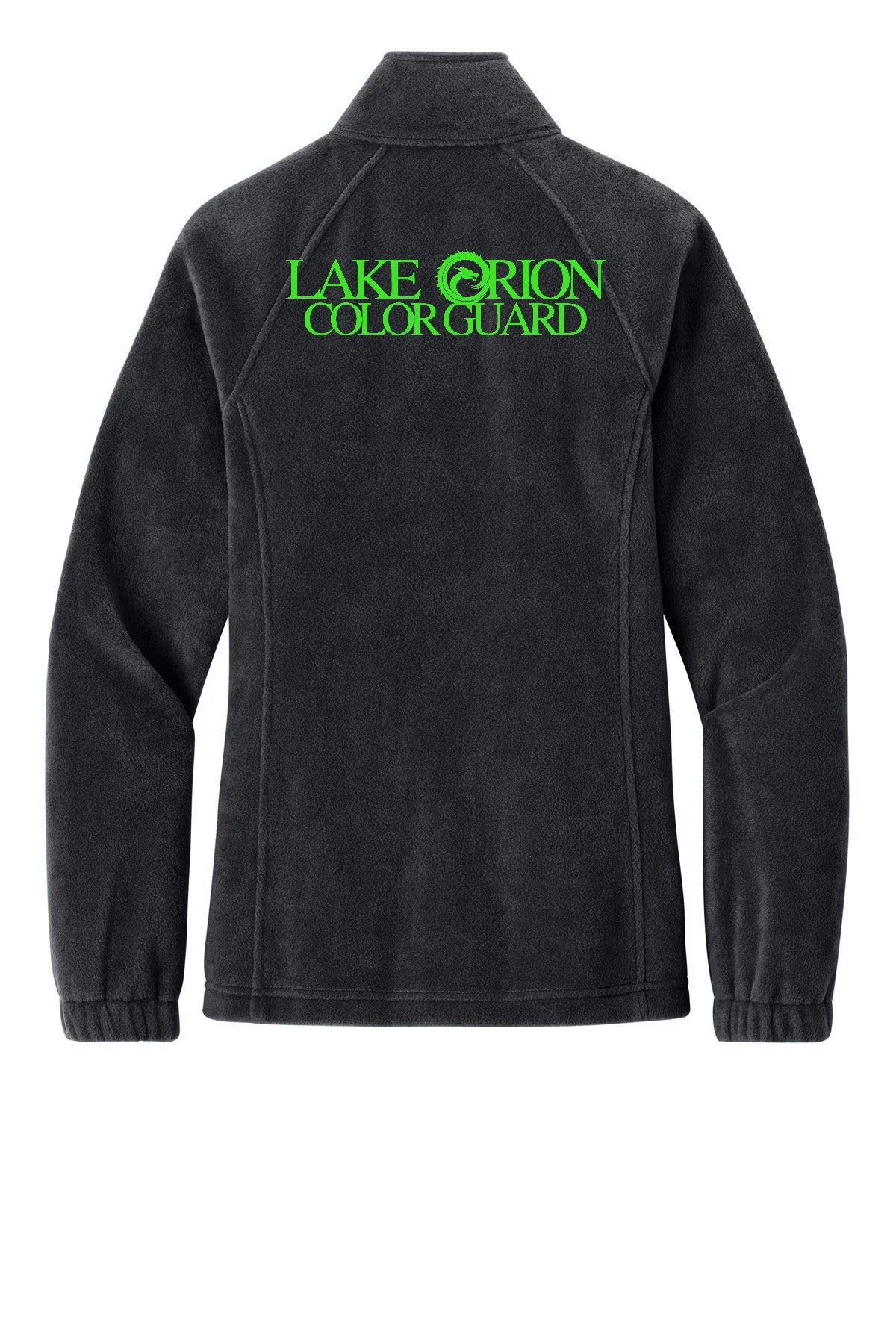 Lake Orion Color Guard Black with neon green logo