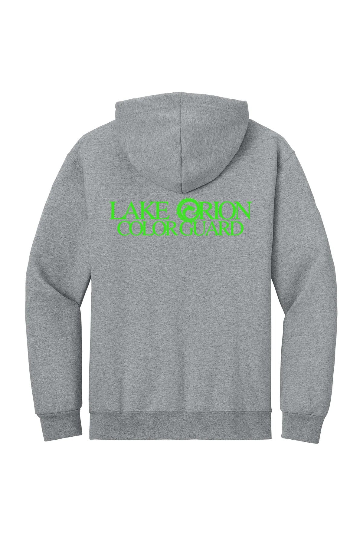 Lake Orion Color Guard Gray with neon green logo