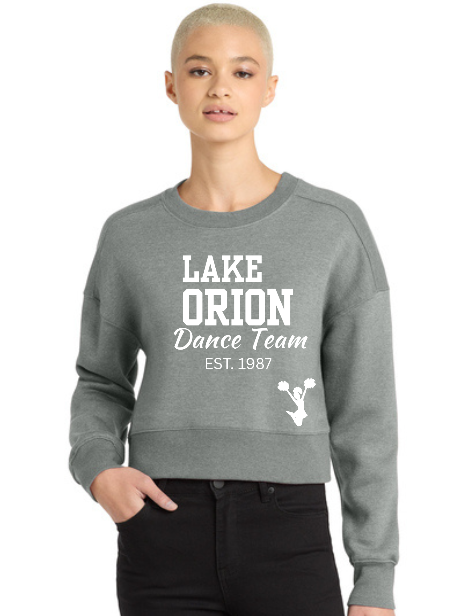 EST 1987 Dance Team Women's Perfect Weight ® Fleece Cropped Crew