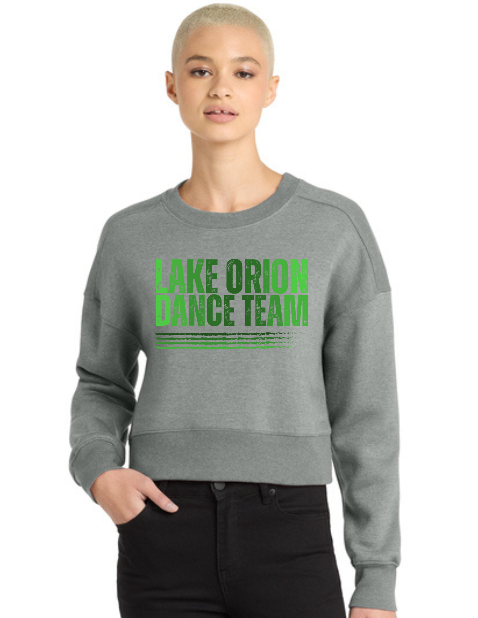 Ombre LO Dance Team Women's Perfect Weight ® Fleece Cropped Crew