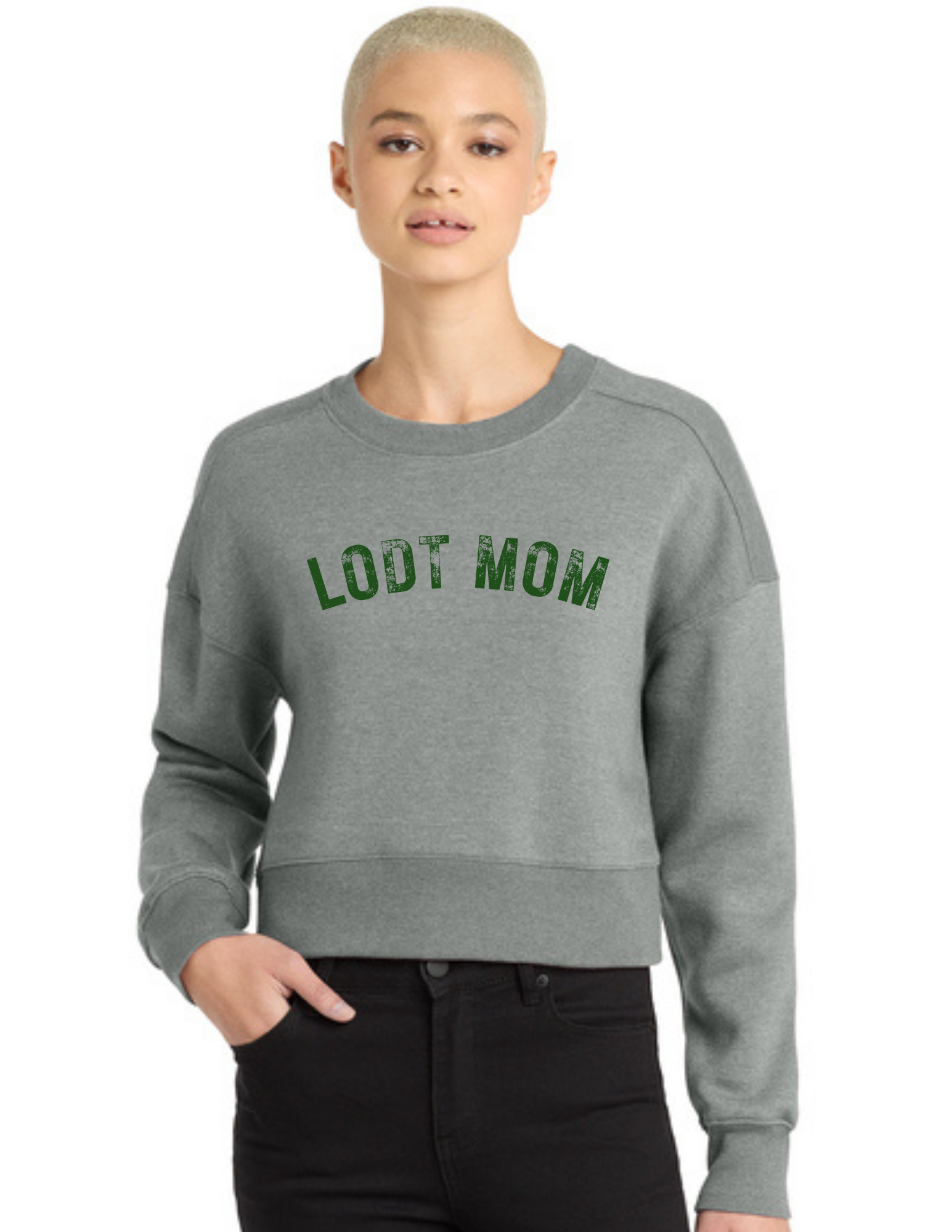 LODT Mom Women's Perfect Weight ® Fleece Cropped Crew