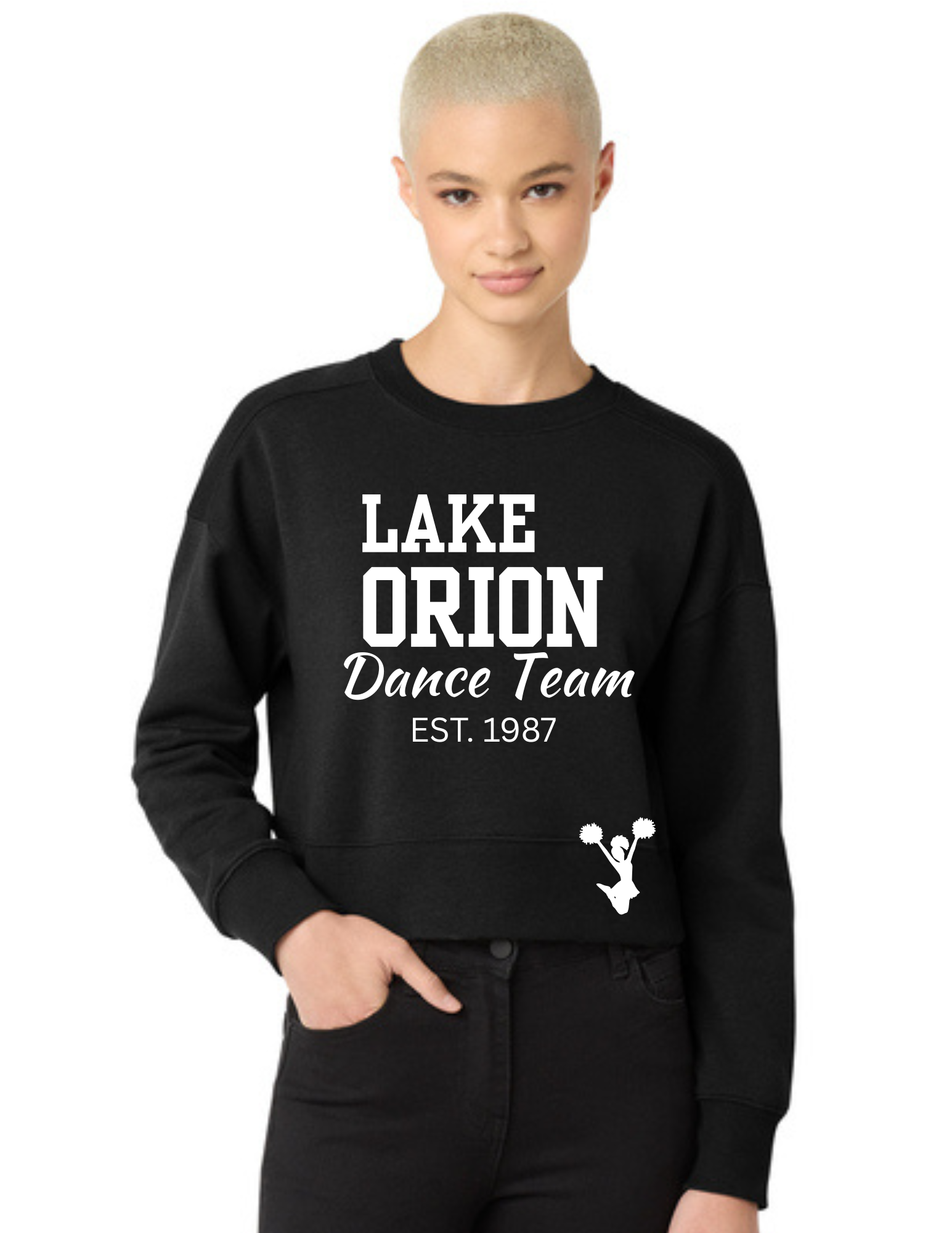 EST 1987 Dance Team Women's Perfect Weight ® Fleece Cropped Crew