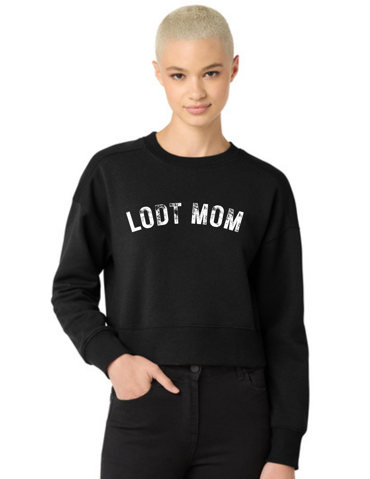 LODT Mom Women's Perfect Weight ® Fleece Cropped Crew