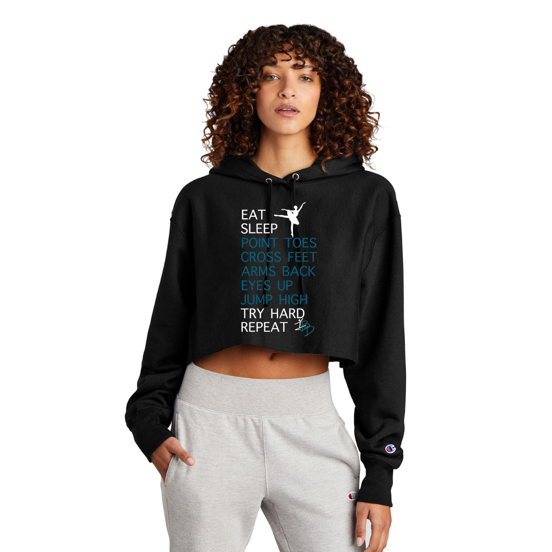 BDC Champion ® Women's Reverse Weave ® Cropped Cut-Off Hooded Sweatshirt