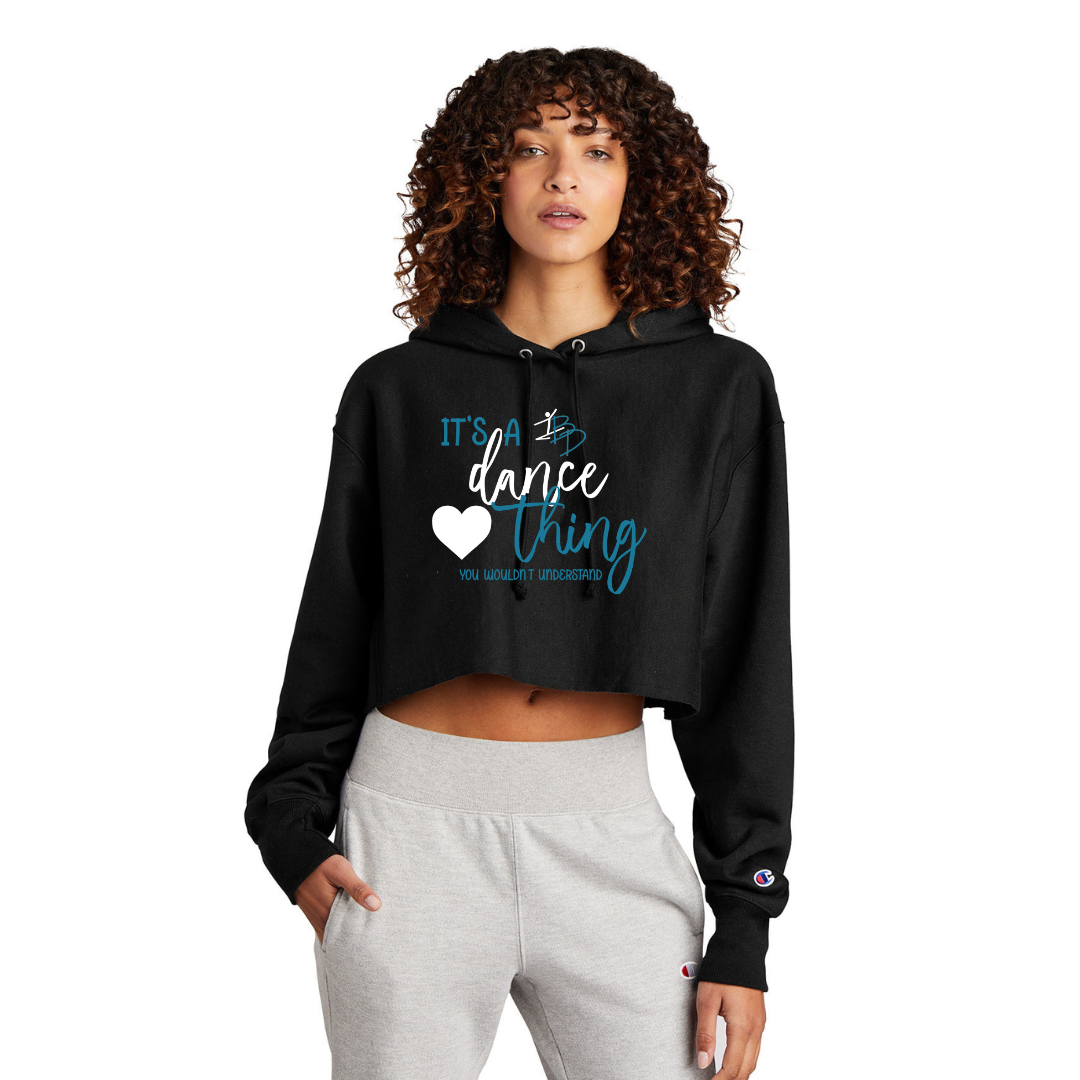 BDC Champion ® Women's Reverse Weave ® Cropped Cut-Off Hooded Sweatshirt