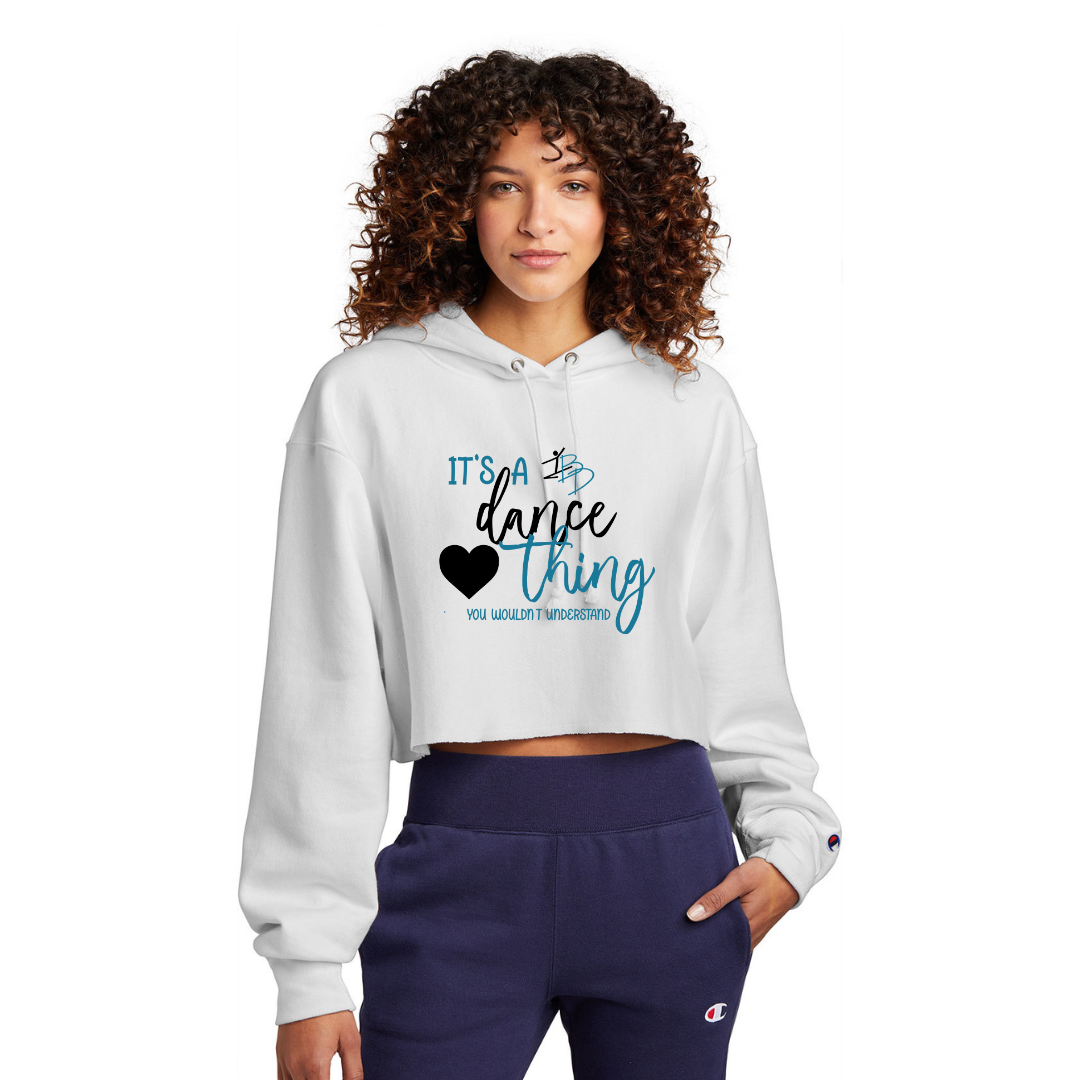 BDC Champion ® Women's Reverse Weave ® Cropped Cut-Off Hooded Sweatshirt