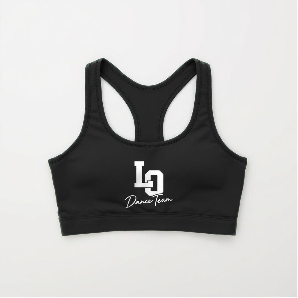 LO Dance Sports Bra - Black - LO Dance Team script