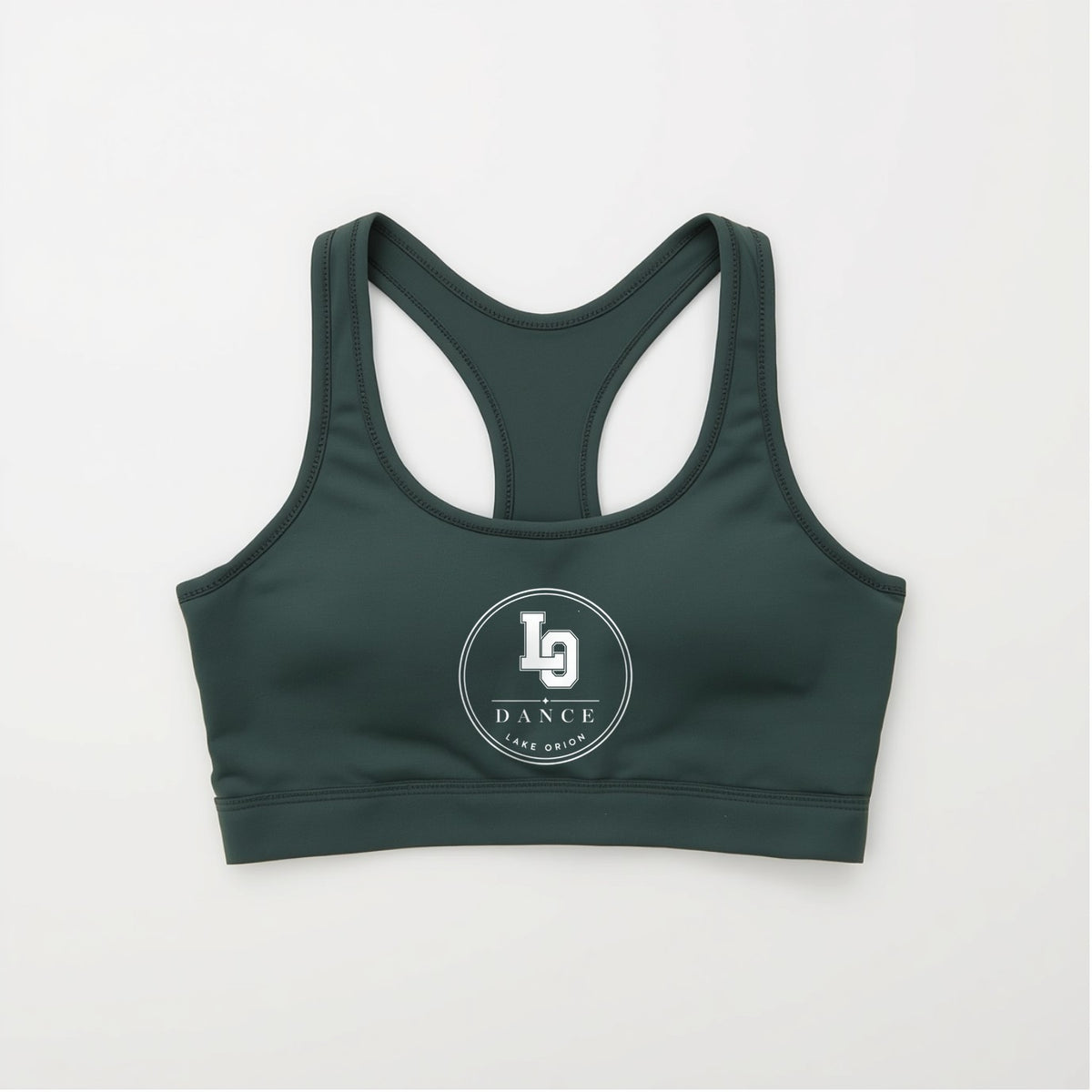 LO Dance Sports Bra - Hunter Green - LO circle