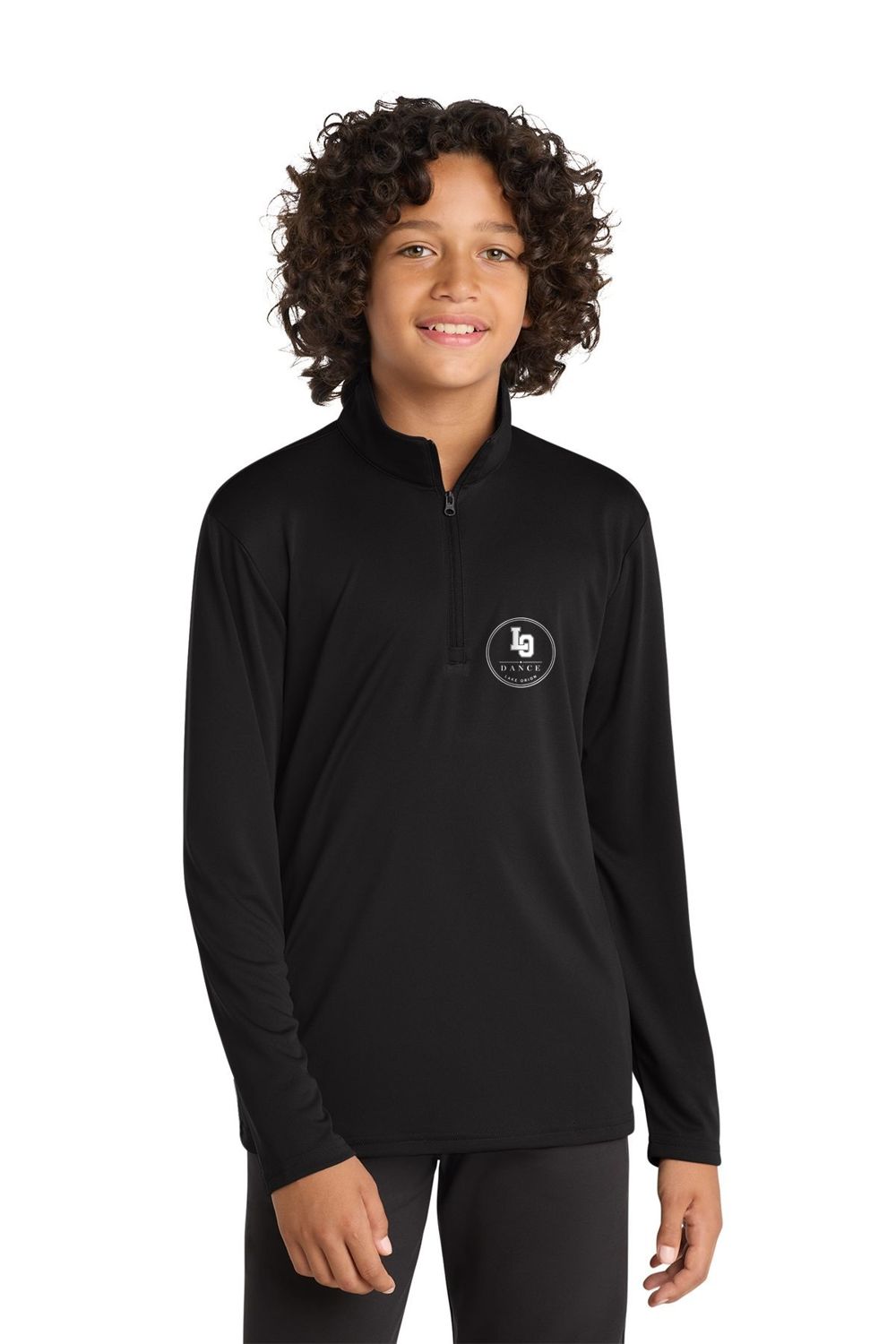 Youth Quarter Zip - Black