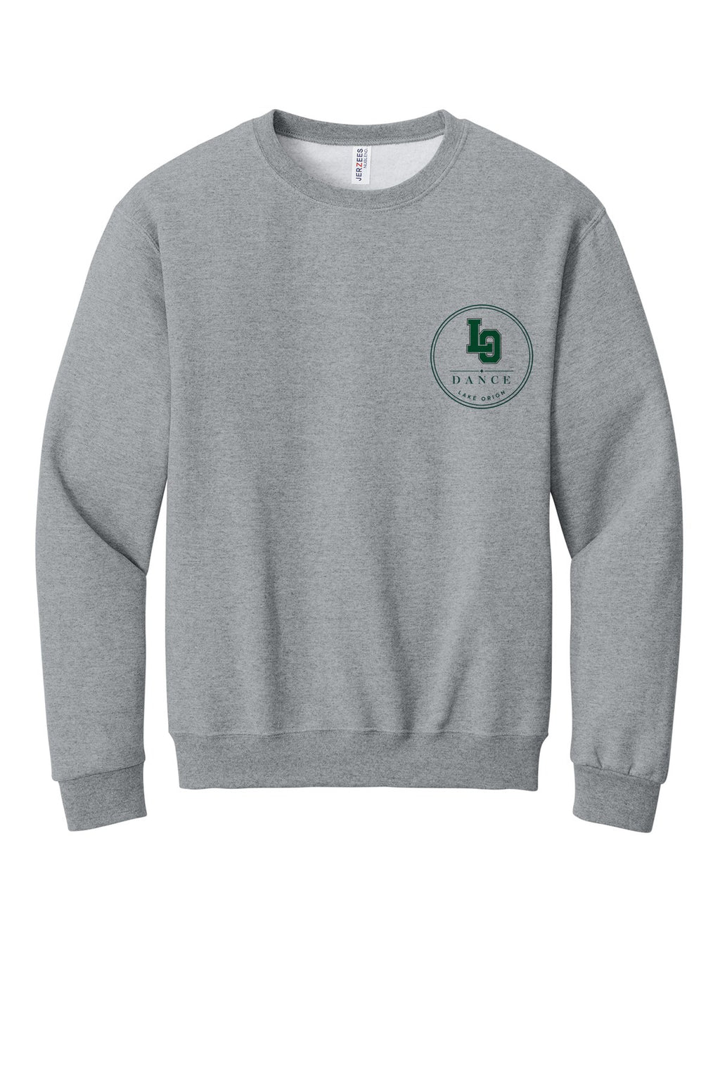 LO Dance Coach Crewneck Sweatshirt - LO Dance circle (left chest) - AthlHthr