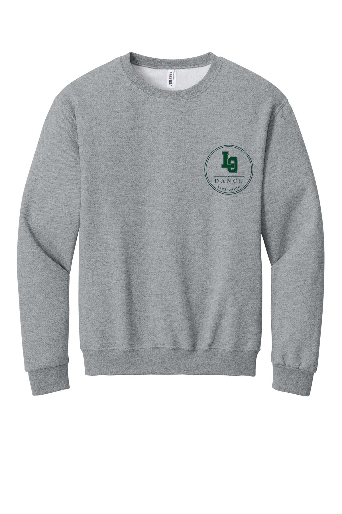 LO Dance Coach Crewneck Sweatshirt - LO Dance circle (left chest) - AthlHthr