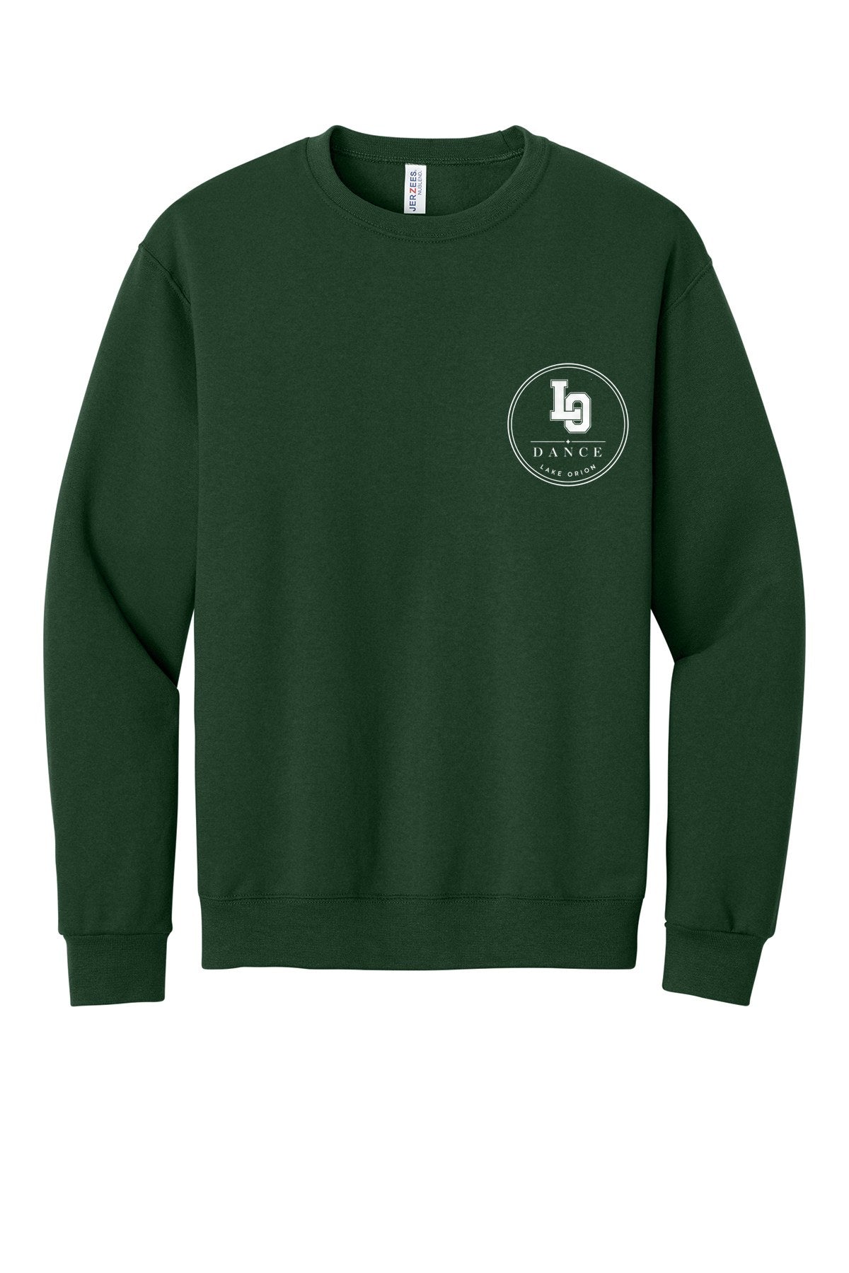 LO Dance Coach Crewneck Sweatshirt - LO Dance circle (left chest) - ForestGrn
