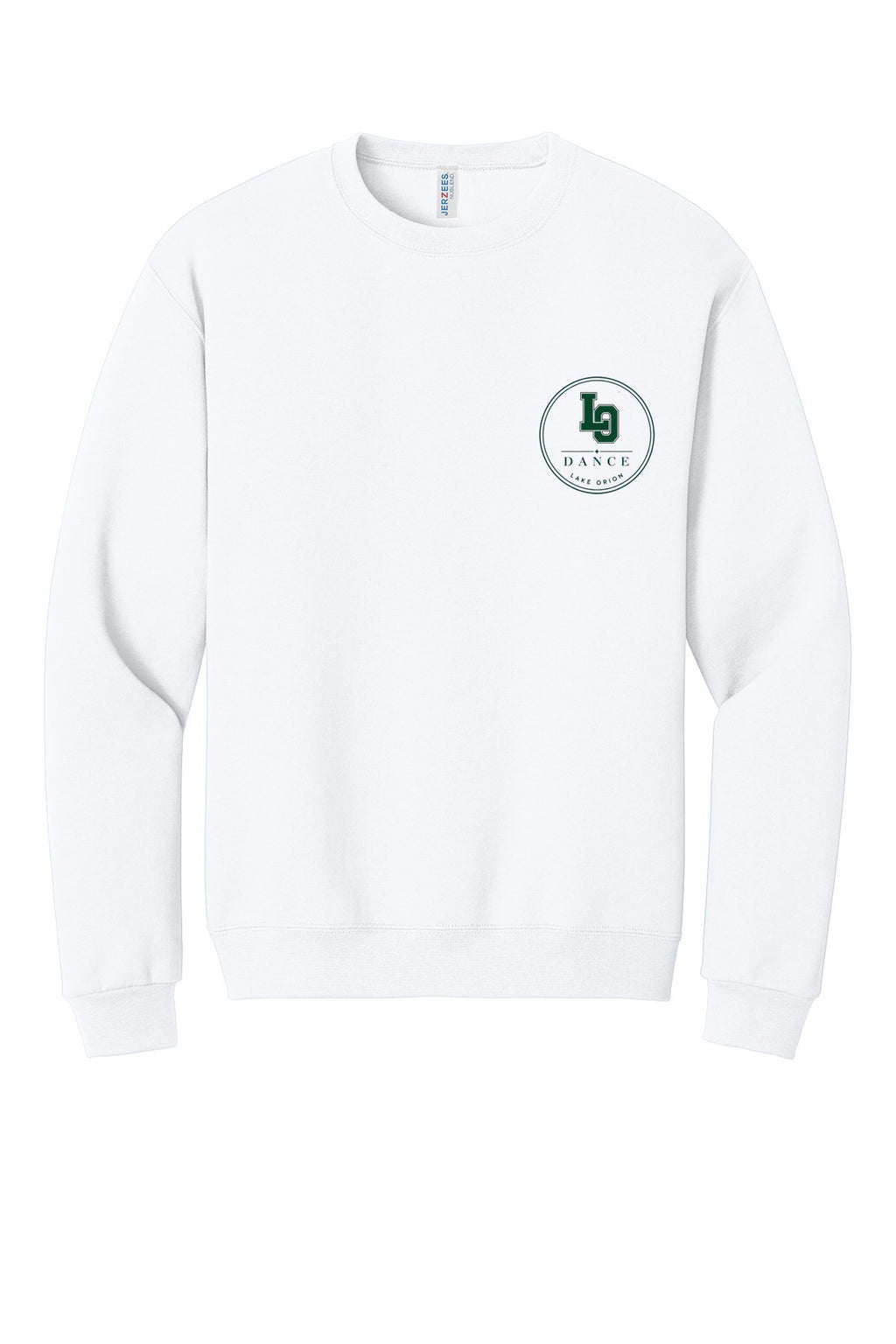 LO Dance Coach Crewneck Sweatshirt - LO Dance circle (left chest) - White