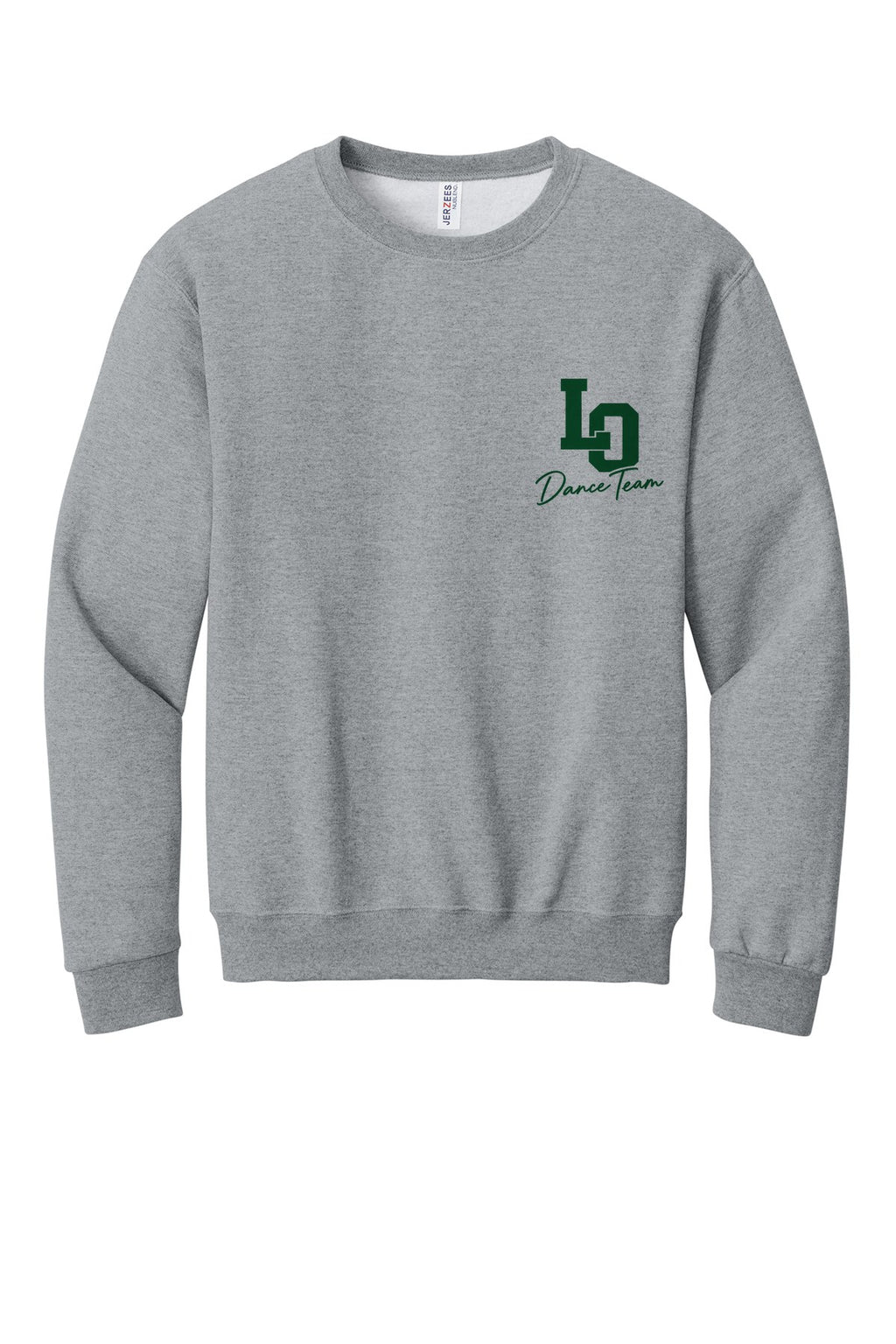 LO Dance Coach Crewneck Sweatshirt - LO Dance Team script (left chest) - AthlHthr