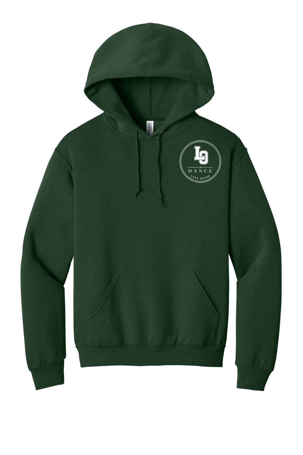 LO Dance Coach Pullover Hoodie - LO Dance circle (left chest) - ForestGrn