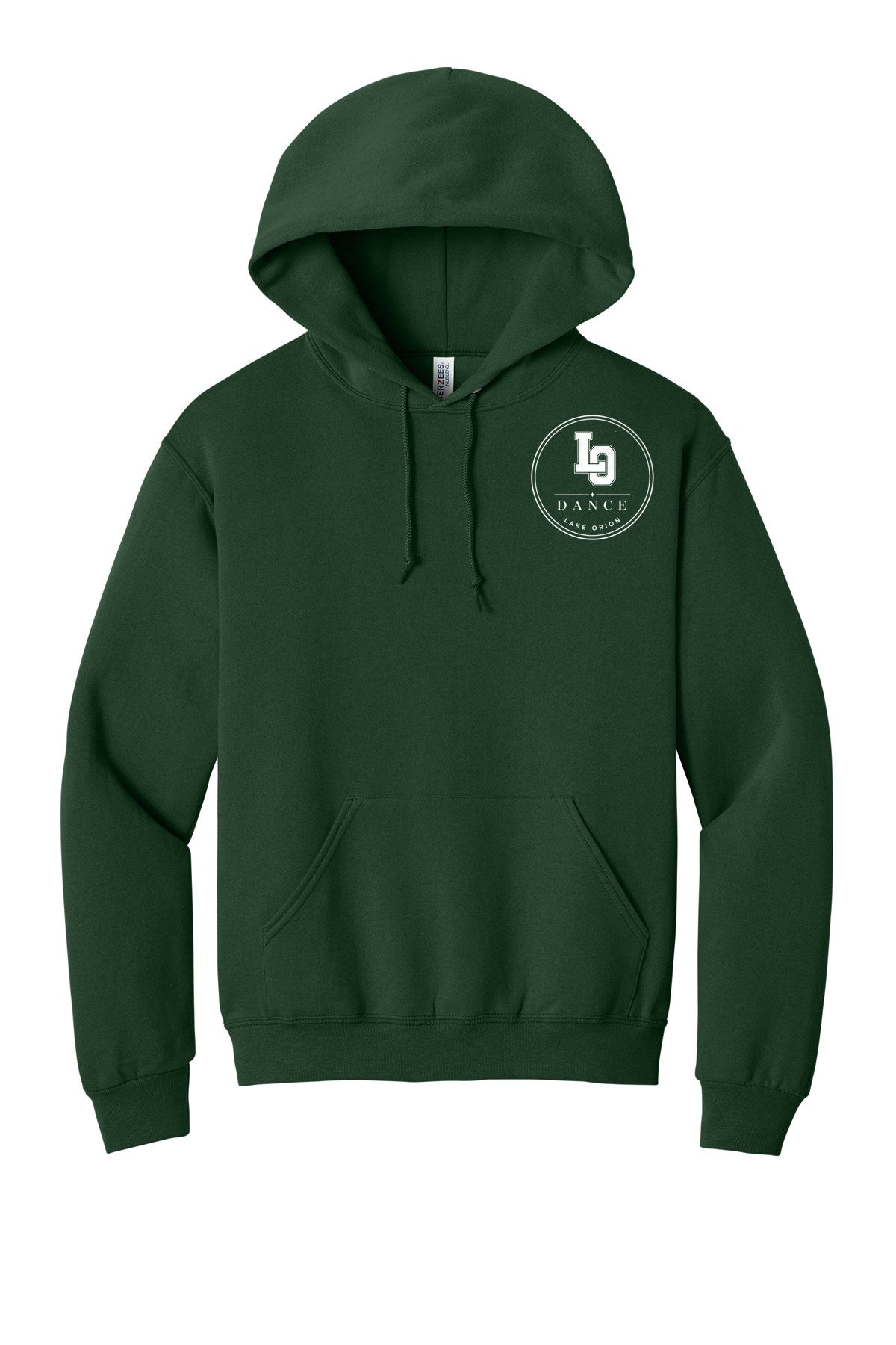 LO Dance Coach Pullover Hoodie - LO Dance circle (left chest) - ForestGrn