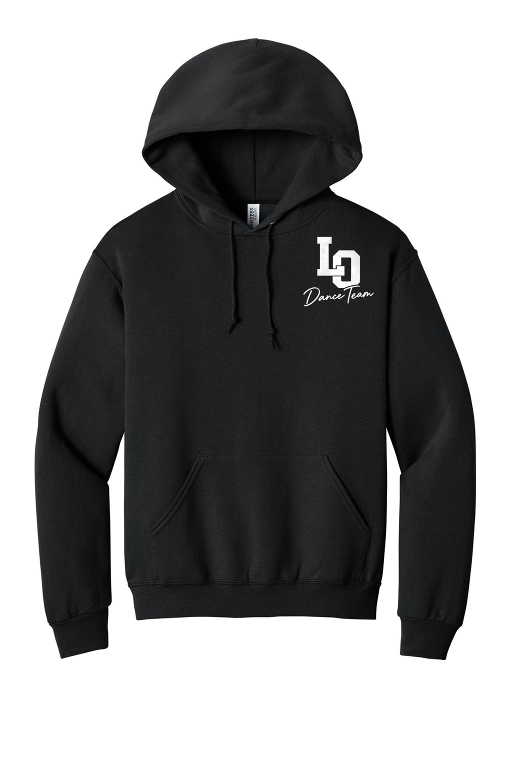 LO Dance Coach Pullover Hoodie - LO Dance Team script (left chest) - Black