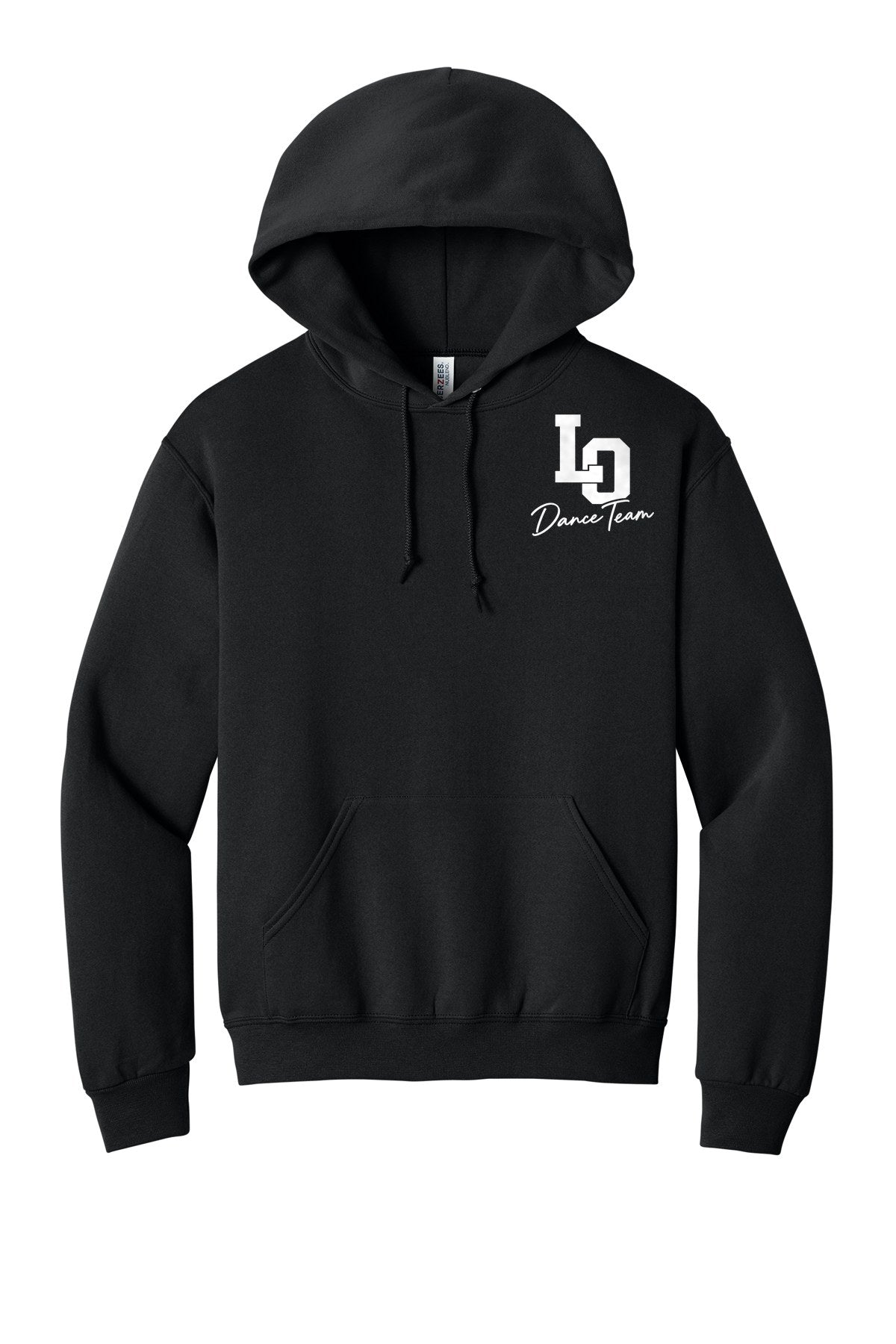 LO Dance Coach Pullover Hoodie - LO Dance Team script (left chest) - Black