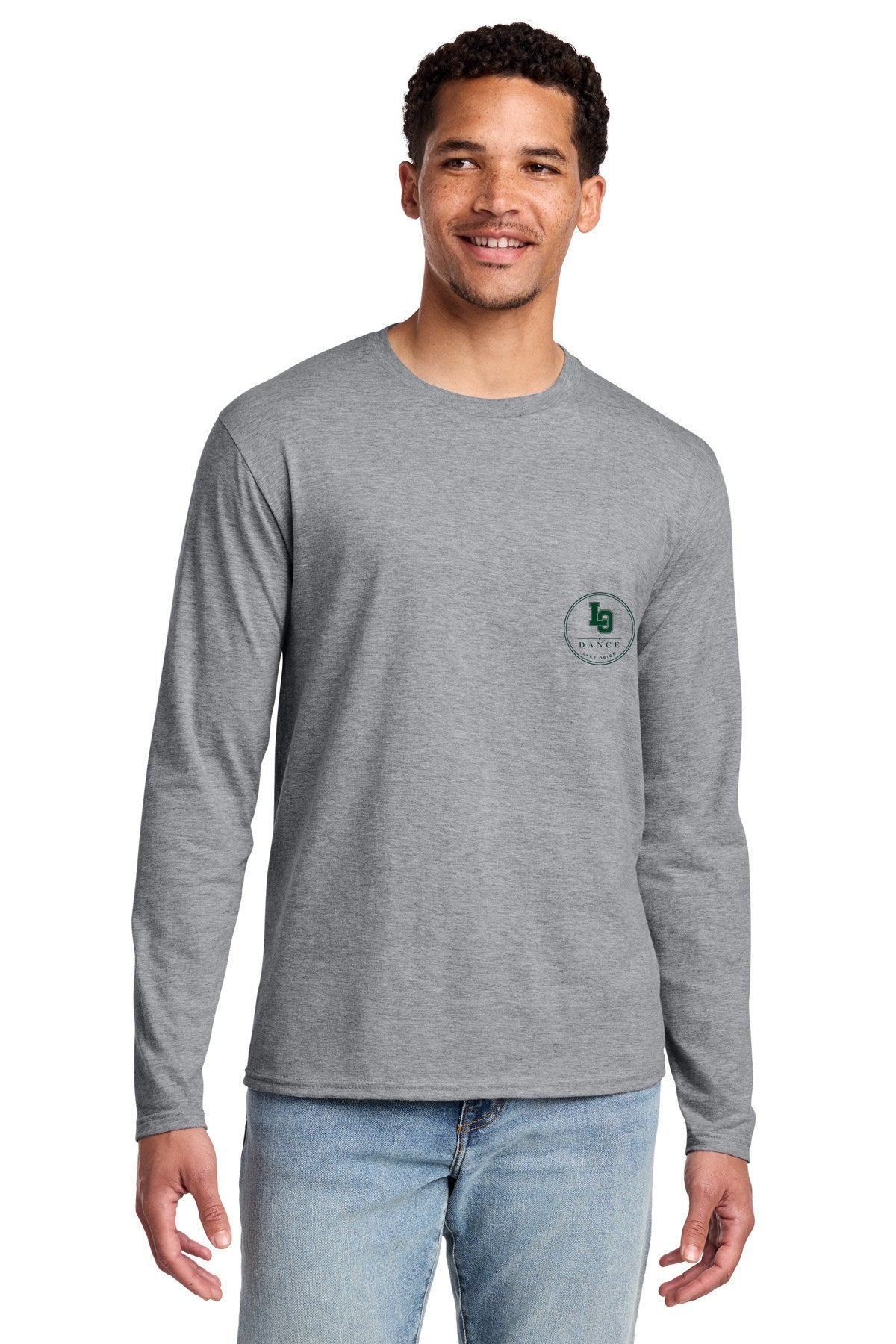 LO Dance Coach Long Sleeve Tee - LO Dance circle (left chest) - AthlHthr