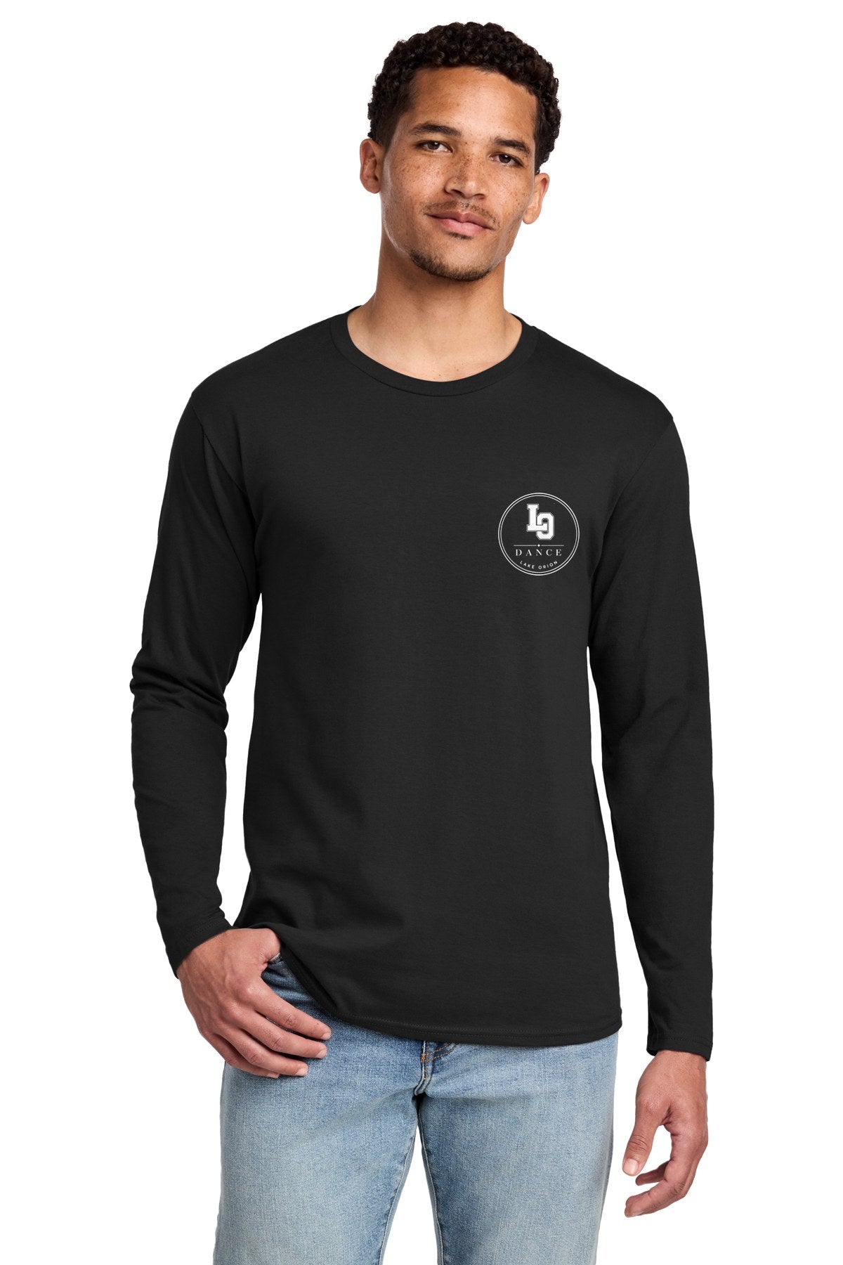 LO Dance Coach Long Sleeve Tee - LO Dance circle (left chest) - JetBlack