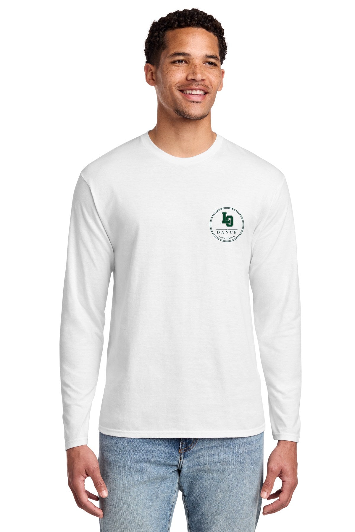LO Dance Coach Long Sleeve Tee - LO Dance circle (left chest) - White
