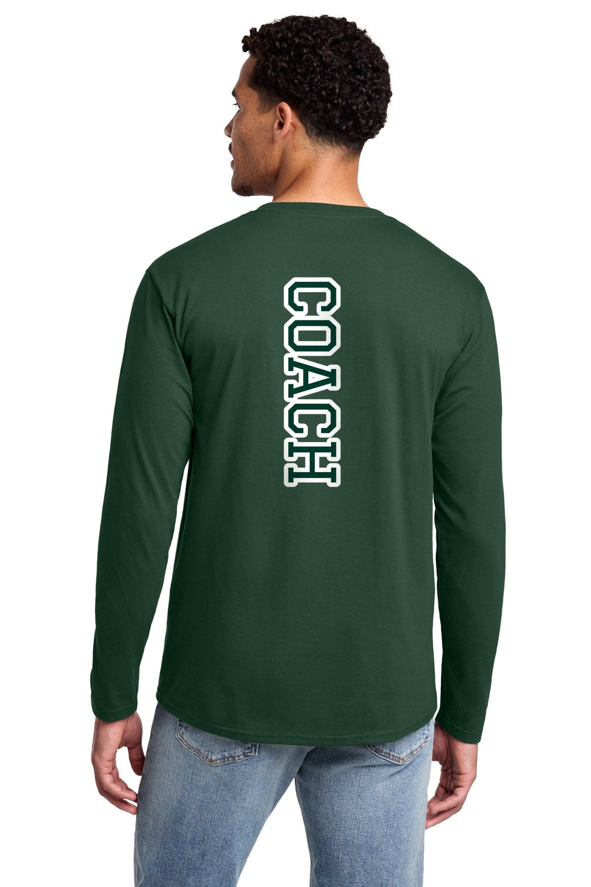 LO Dance Coach Long Sleeve Tee - COACH down the back - ForestGrn