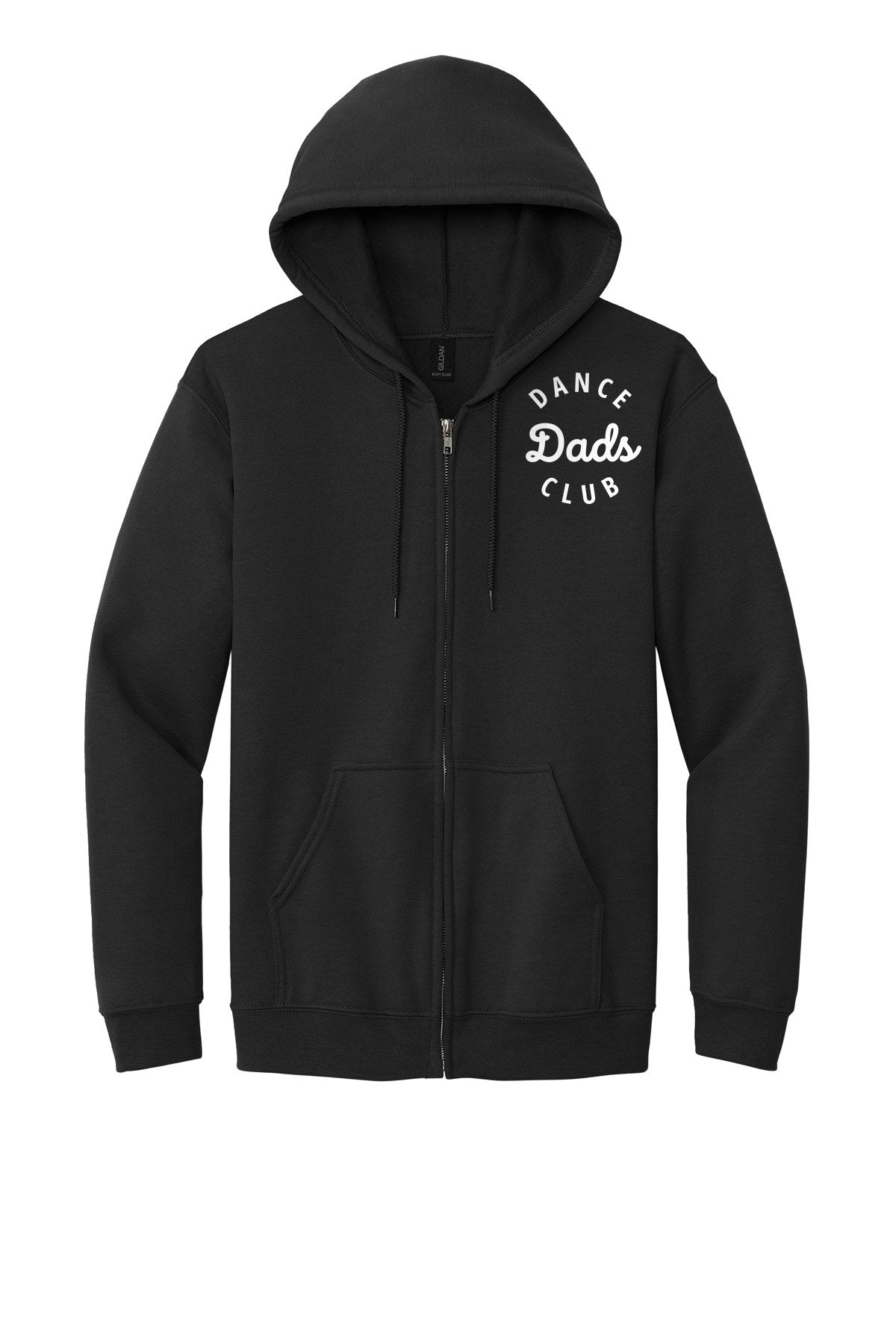 LO Dance Dance Dad Full-Zip Hoodie - Dance Dads Club (left chest) - Black