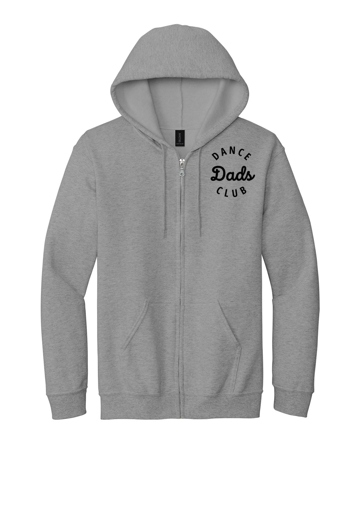 LO Dance Dance Dad Full-Zip Hoodie - Dance Dads Club (left chest) - SportGrey
