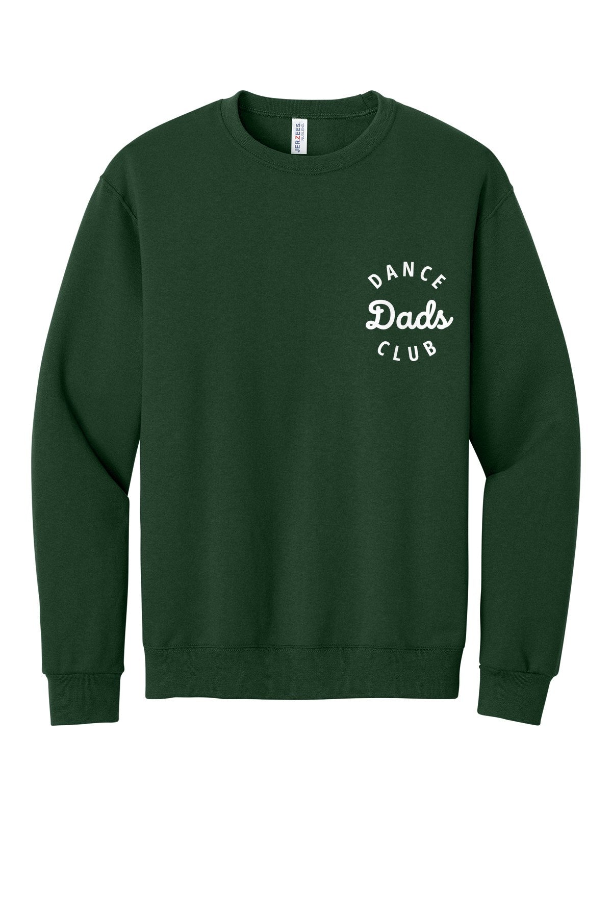 LO Dance Dance Dad Crewneck Sweatshirt - Dance Dads Club (left chest) - ForestGrn