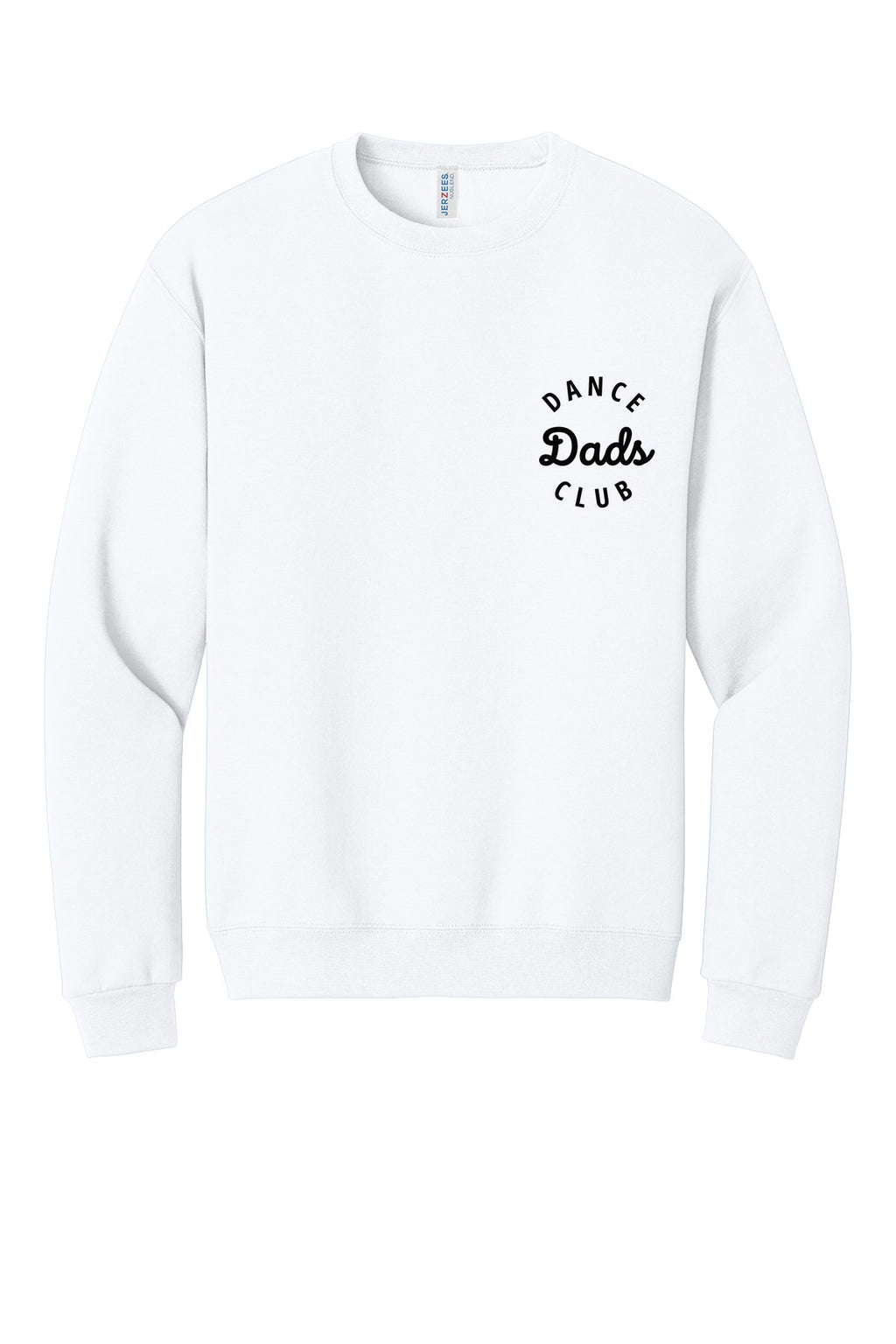 LO Dance Dance Dad Crewneck Sweatshirt - Dance Dads Club (left chest) - White