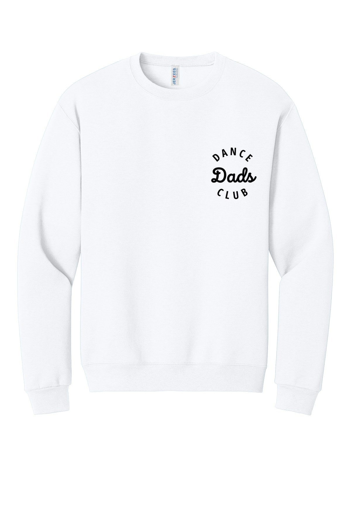 LO Dance Dance Dad Crewneck Sweatshirt - Dance Dads Club (left chest) - White