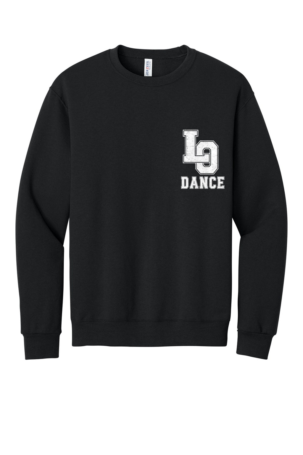 LO Dance Dance Dad Crewneck Sweatshirt - LO Dance (left chest) - Black