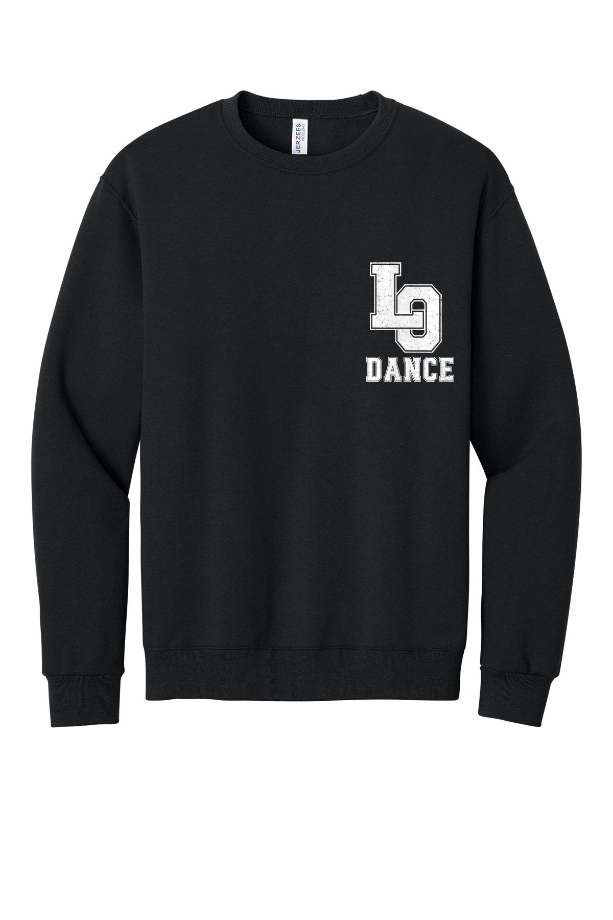 LO Dance Dance Dad Crewneck Sweatshirt - LO Dance (left chest) - Black