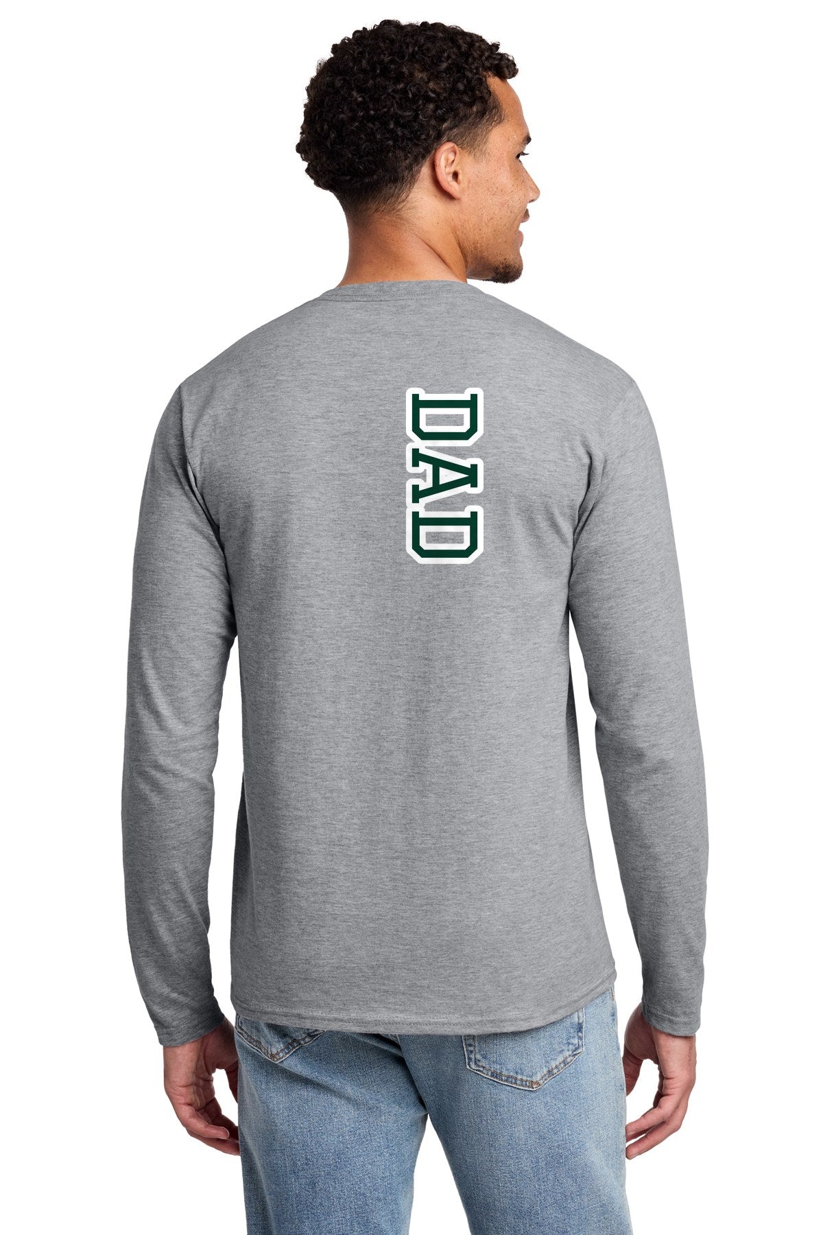 LO Dance Dance Dad Long Sleeve Tee - DAD down the back (optional) - AthlHthr