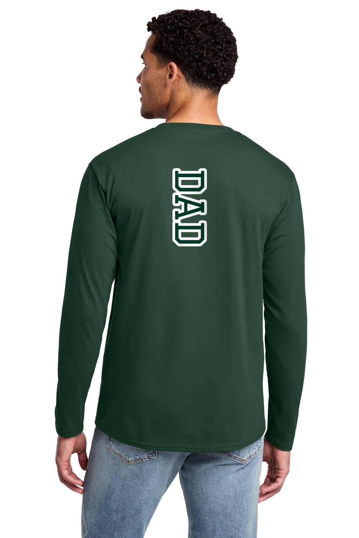 LO Dance Dance Dad Long Sleeve Tee - DAD down the back (optional) - ForestGrn