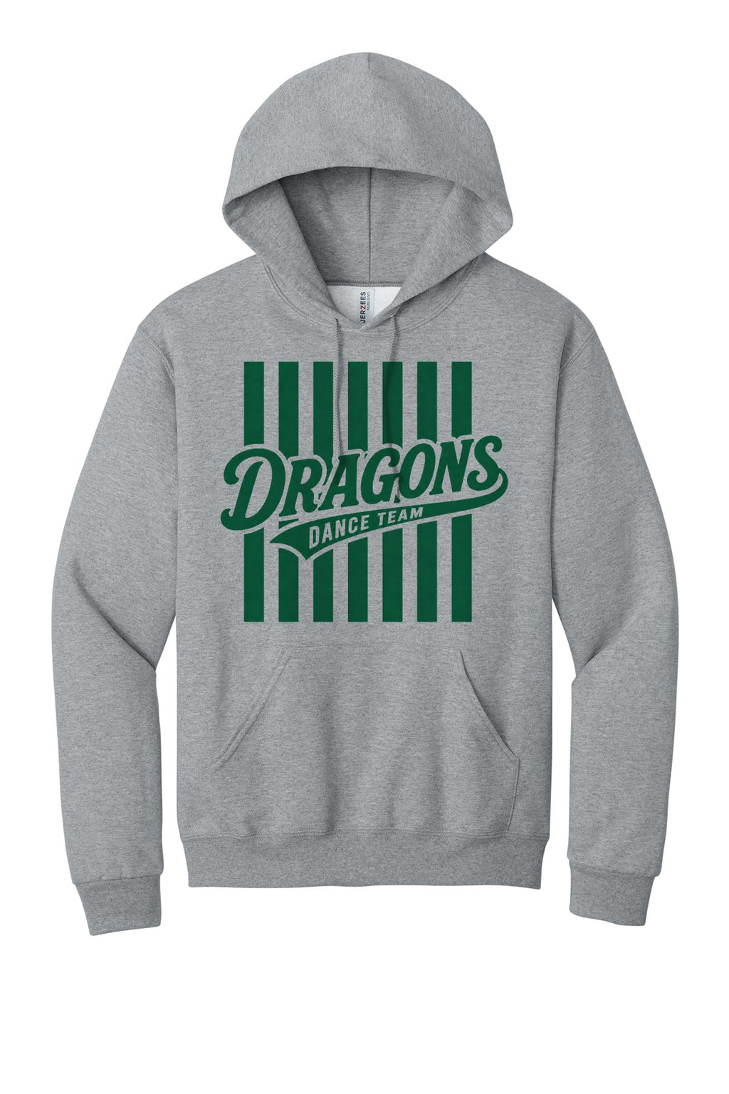 LO Dance Dance Mom Pullover Hoodie - Dragons Dance Team stripes (full front) - AthlHthr