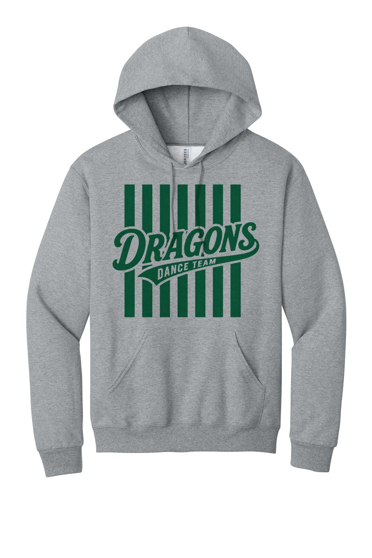 LO Dance Dance Mom Pullover Hoodie - Dragons Dance Team stripes (full front) - AthlHthr