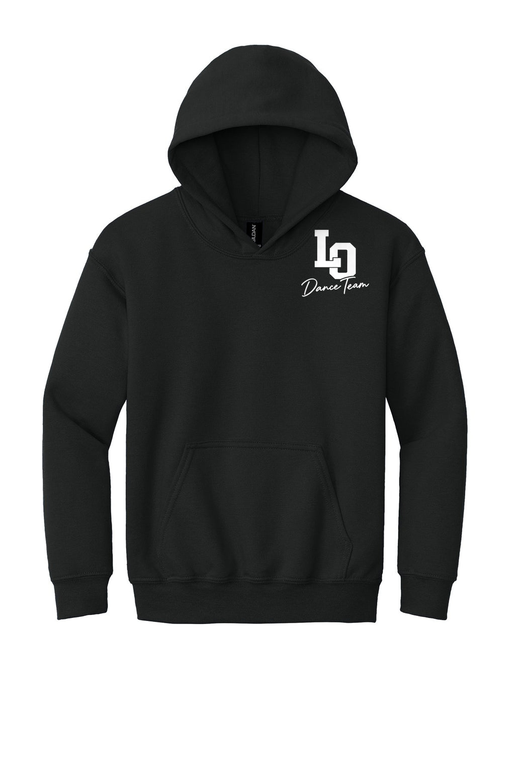 LO Dance Support Crew Youth Hoodie - LO Dance Team (left chest) - BLACK