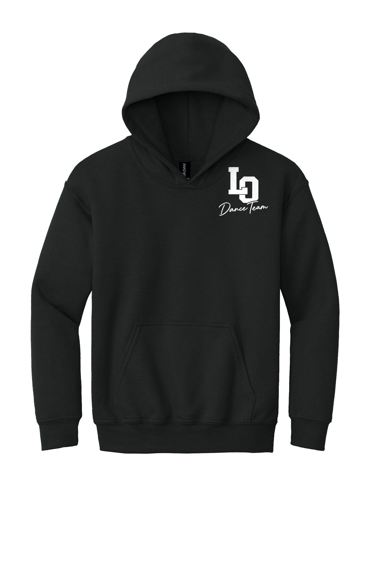 LO Dance Support Crew Youth Hoodie - LO Dance Team (left chest) - BLACK