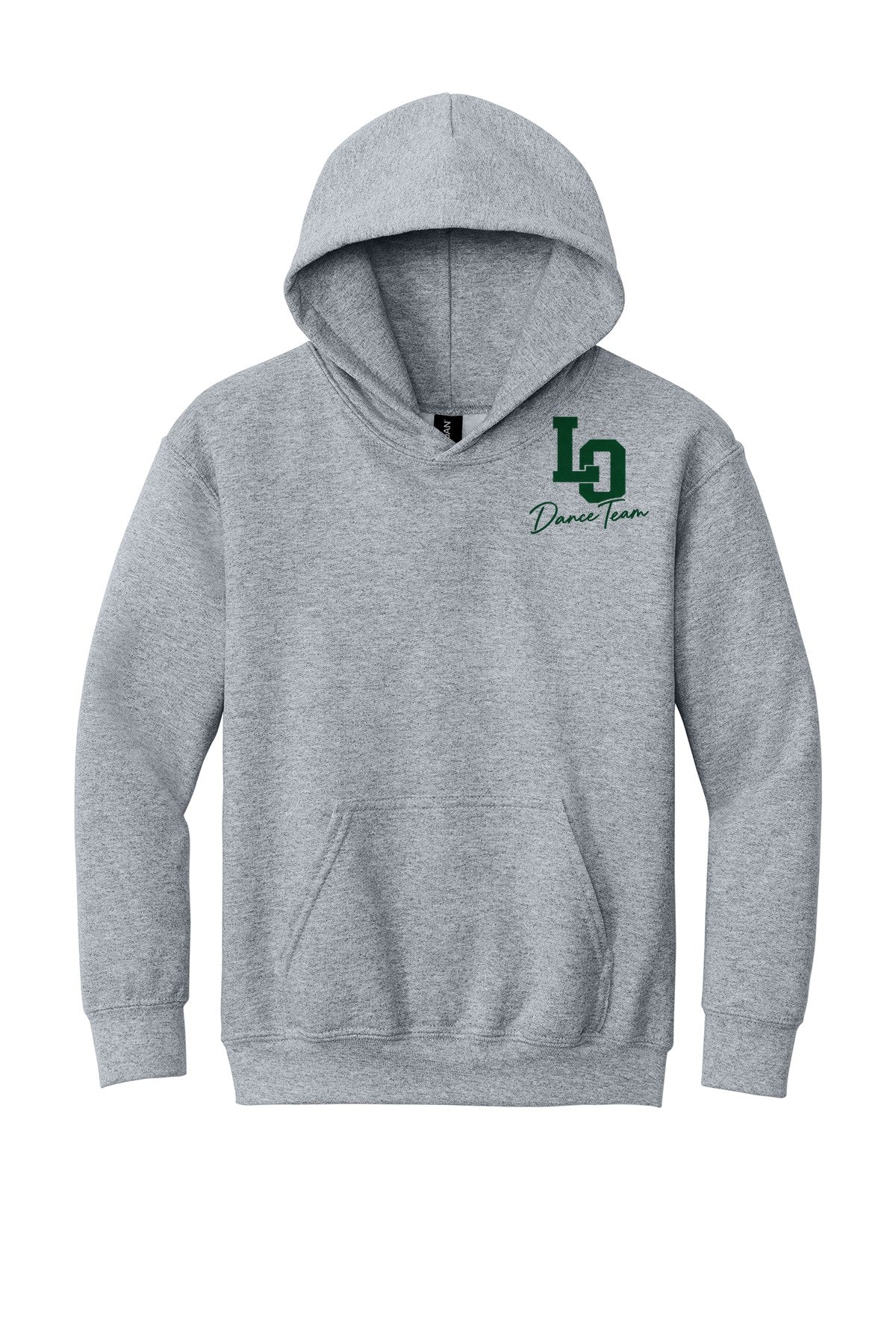 LO Dance Support Crew Youth Hoodie - LO Dance Team (left chest) - SportGrey
