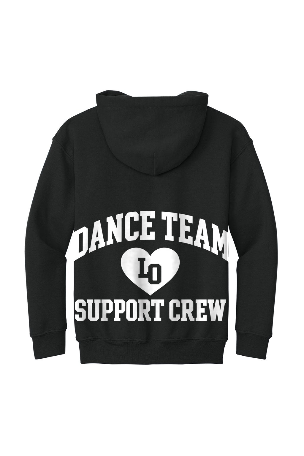 LO Dance Support Crew Youth Hoodie - Dance Team Support Crew (full back) - BLACK