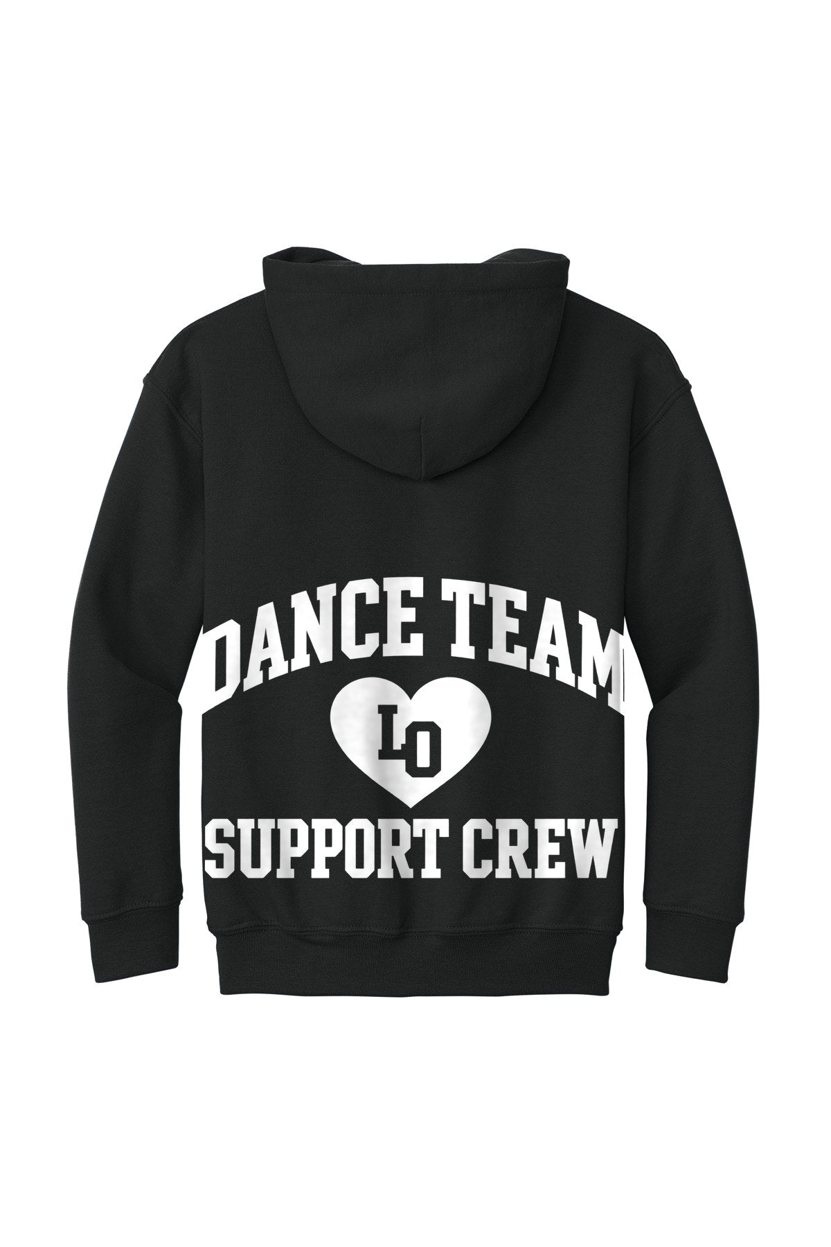 LO Dance Support Crew Youth Hoodie - Dance Team Support Crew (full back) - BLACK