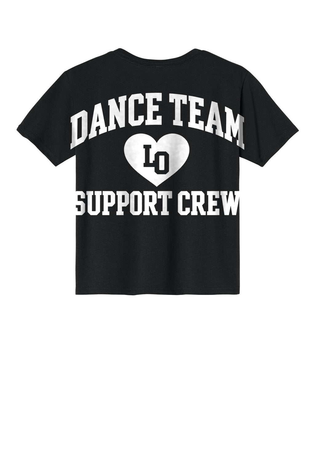 LO Dance Support Crew Youth Tee - Dance Team Support Crew (full back) - Black