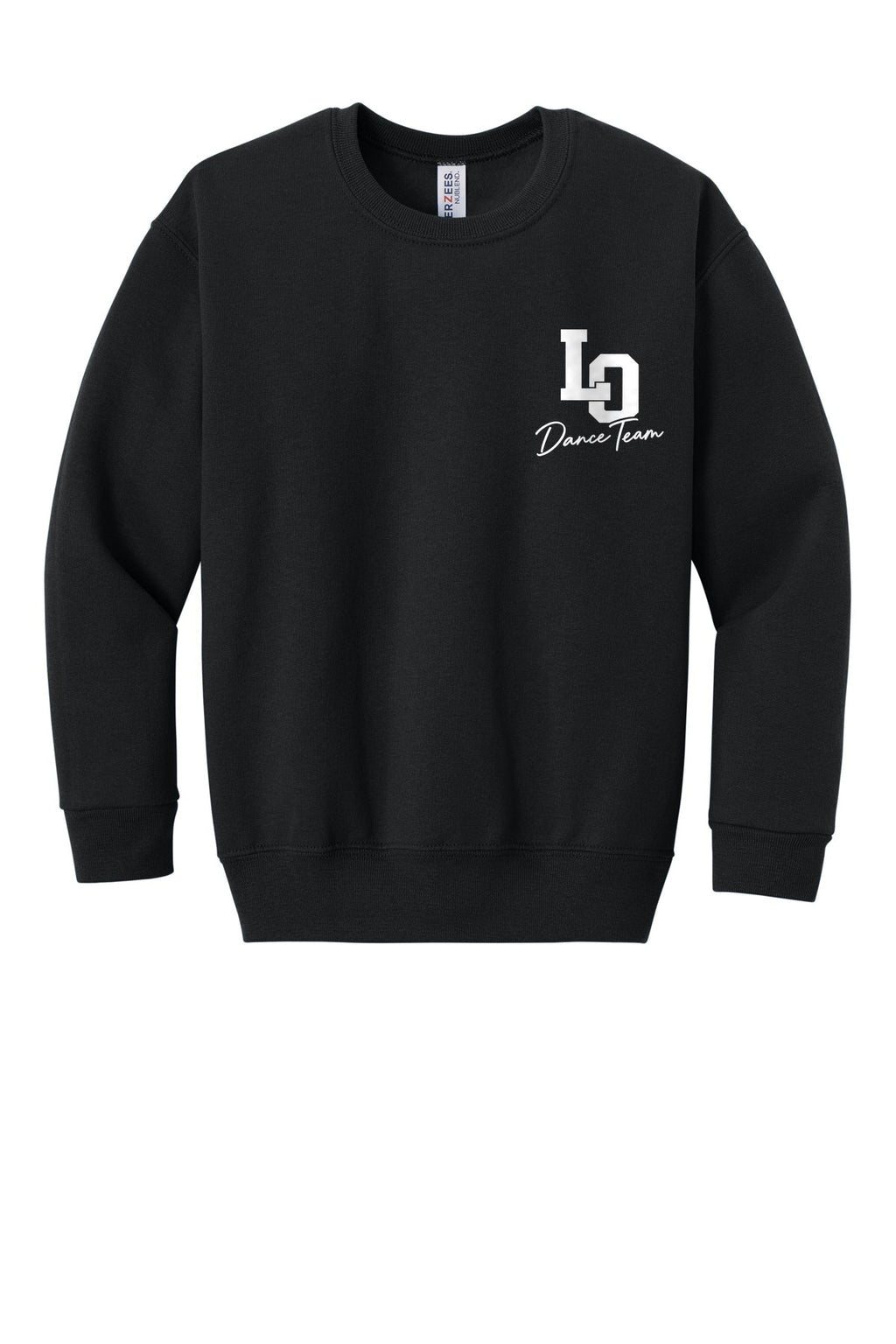 LO Dance Support Crew Youth Crewneck - LO Dance Team (left chest) - Black